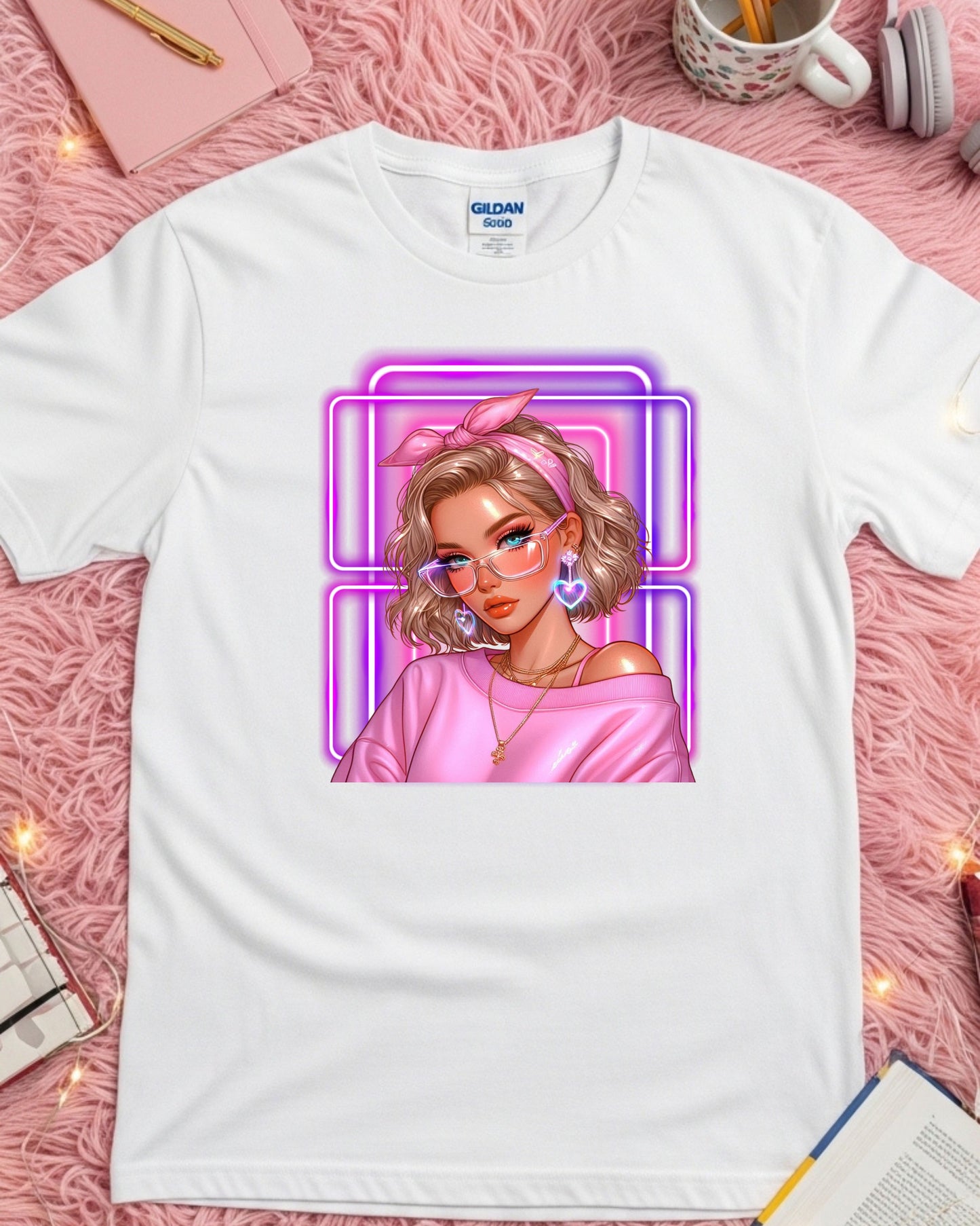 Neon Chic Babe: Soft‑Girl Glow in Pink Retro Aesthetic