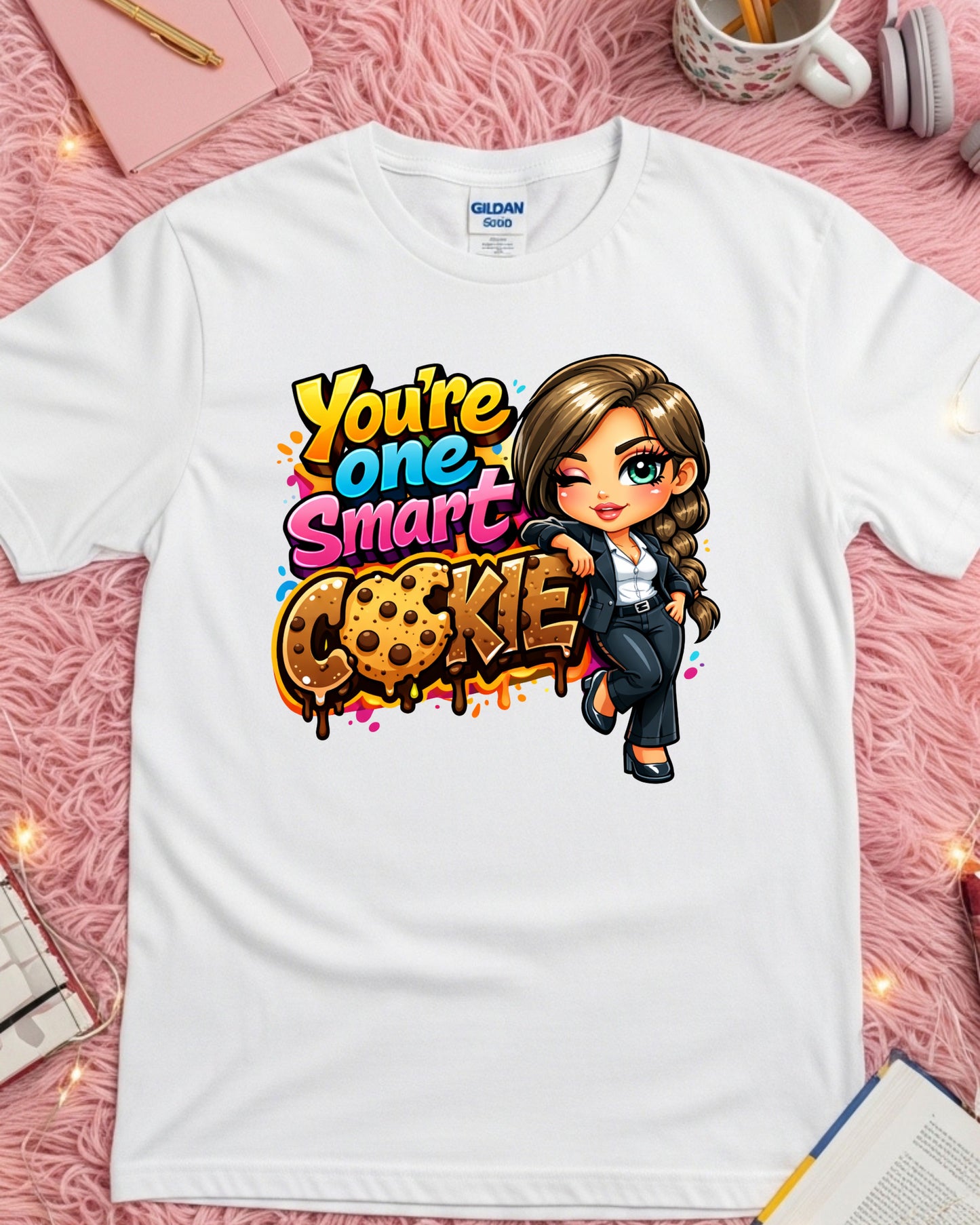 Smart Cookie Shirt Cute Teacher Appreciation Tee Motivational Graphic T‑Shirt Positive Affirmation Top