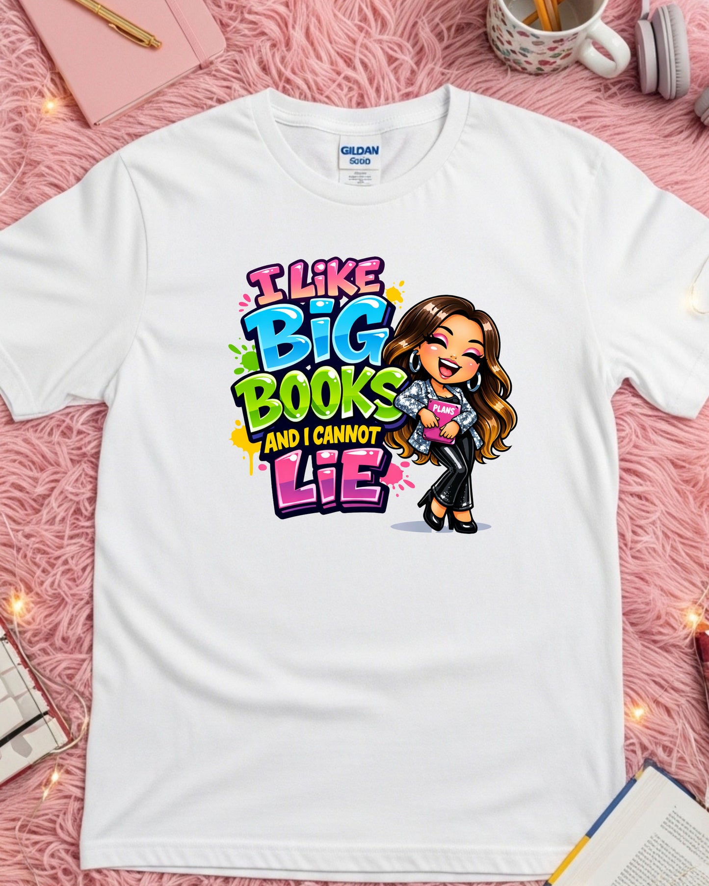 I Like Big Books Shirt Funny Book Lover Tee Cute Reading Graphic T‑Shirt Librarian Gift Bookworm Aesthetic Top
