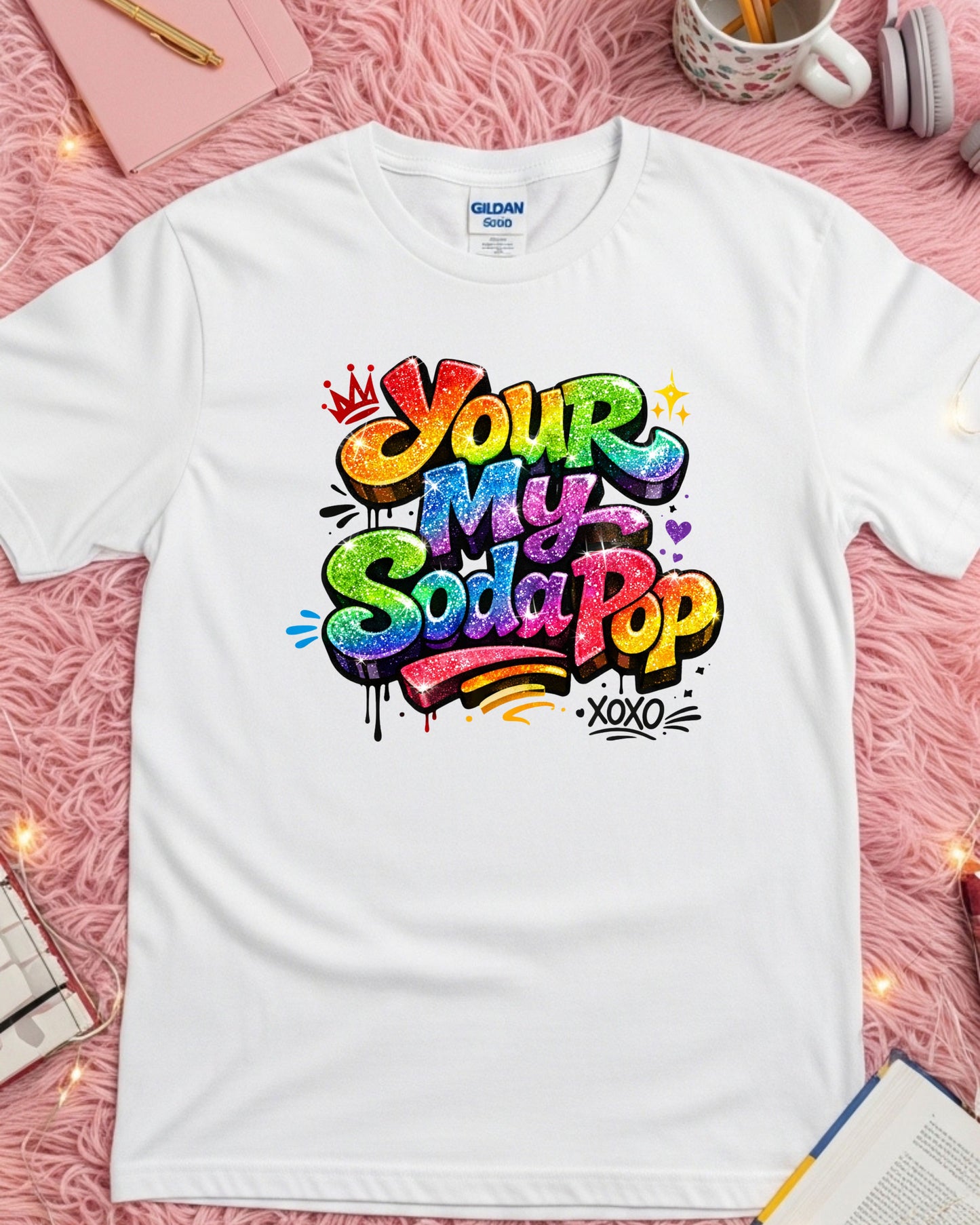 Your My Soda Pop Shirt – Rainbow Glitter Graffiti Cute Aesthetic Tee