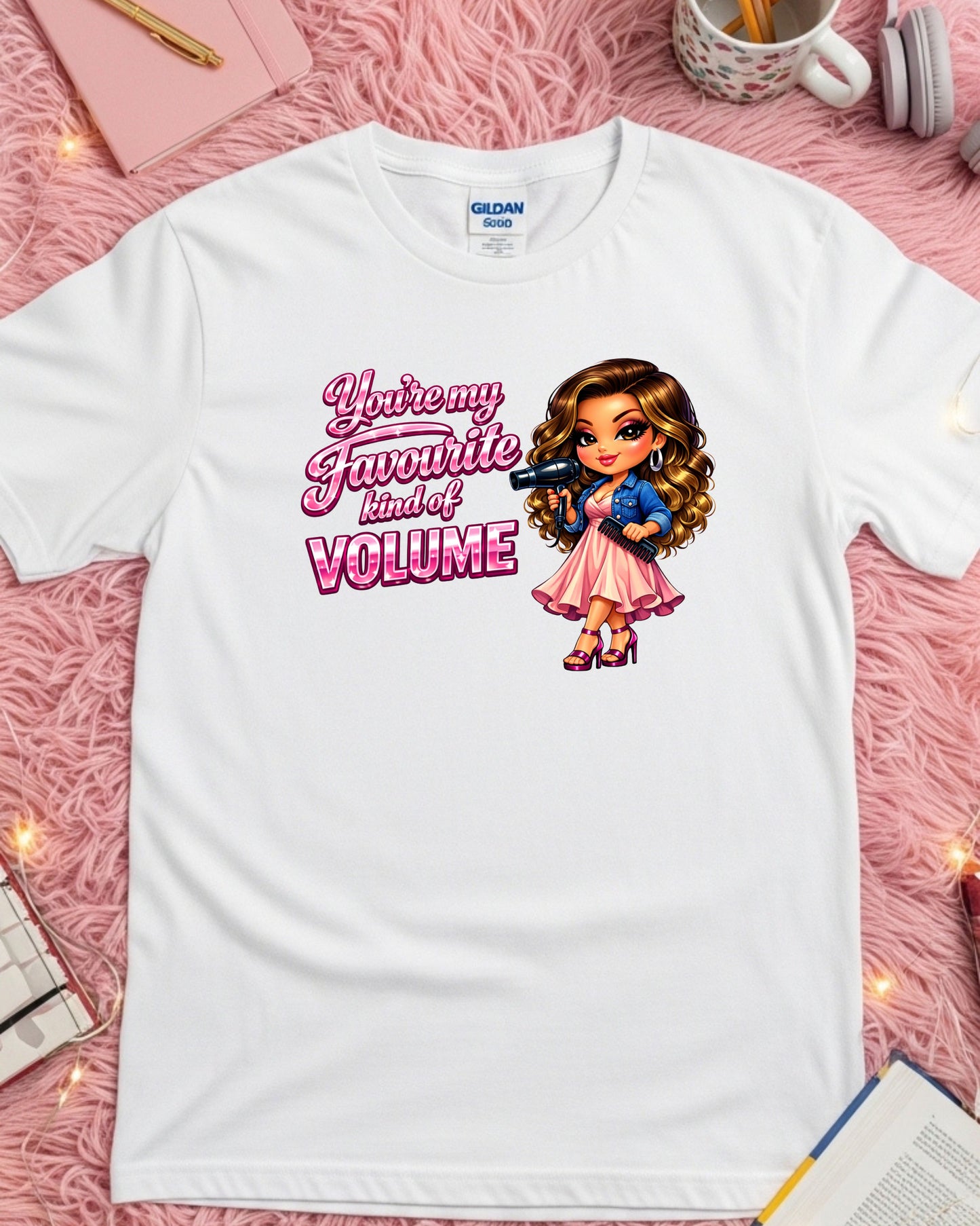 Favourite Kind of Volume Shirt Funny Hairstylist Tee Cute Salon Stylist T‑Shirt Hairdresser Graphic Top Cosmetology Gift