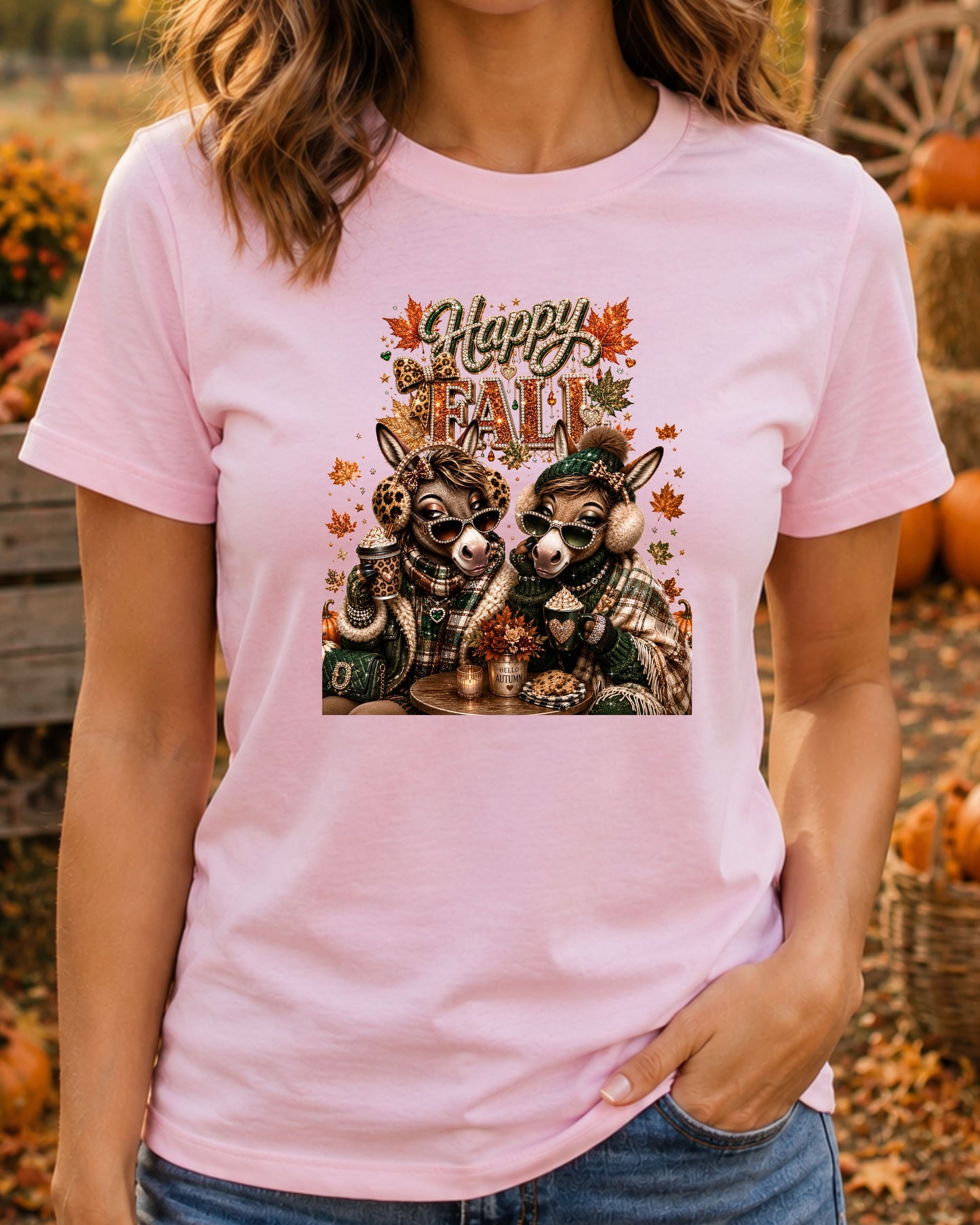 Happy Glam Autumn Fall Highland Cow Shirt
