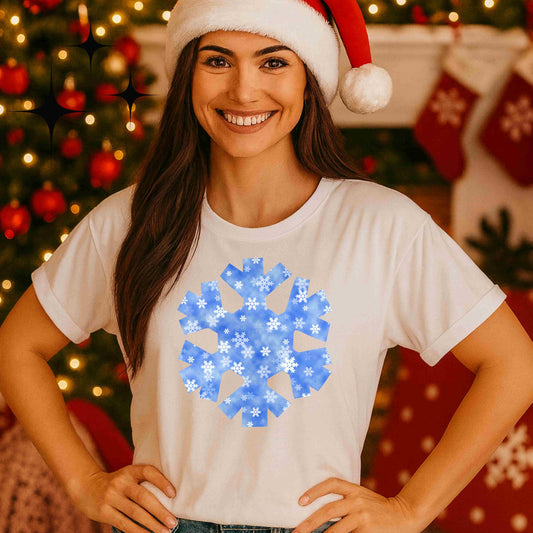 Snowy Snowflake Christmas T-Shirt