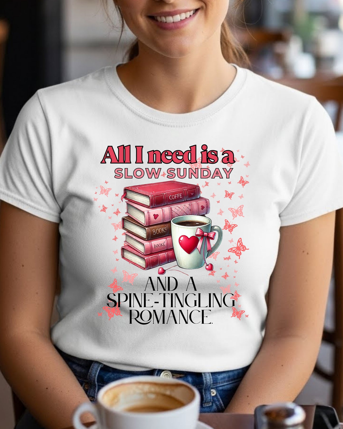 Book enthusiast Bookworm Romance Novel Fiction Woman's T-Shirt
