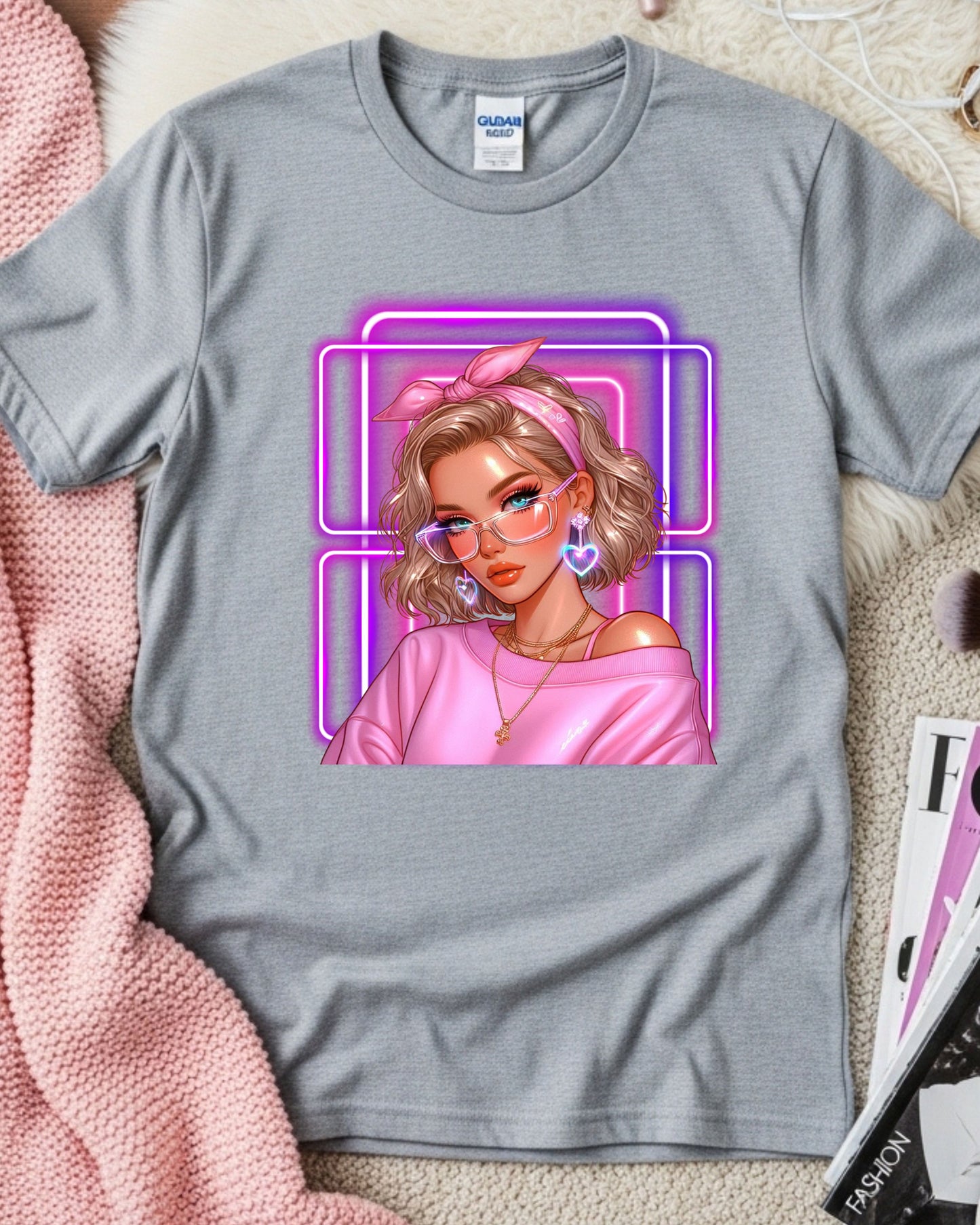 Neon Chic Babe: Soft‑Girl Glow in Pink Retro Aesthetic