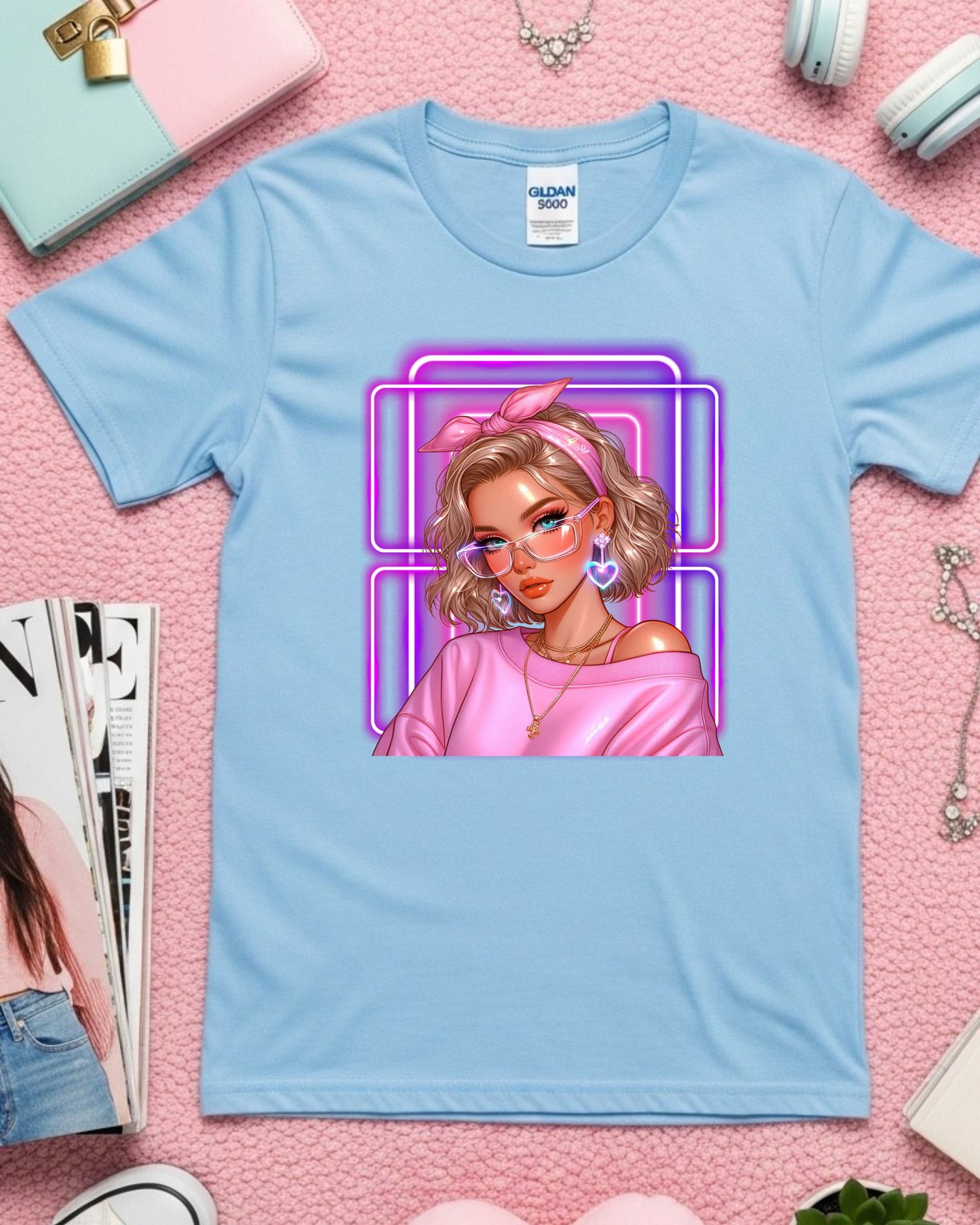 Neon Chic Babe: Soft‑Girl Glow in Pink Retro Aesthetic