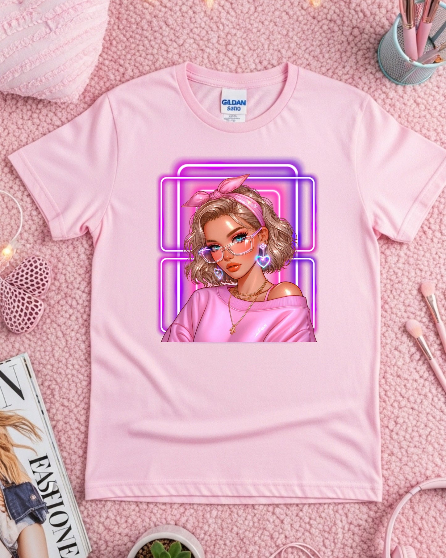 Neon Chic Babe: Soft‑Girl Glow in Pink Retro Aesthetic