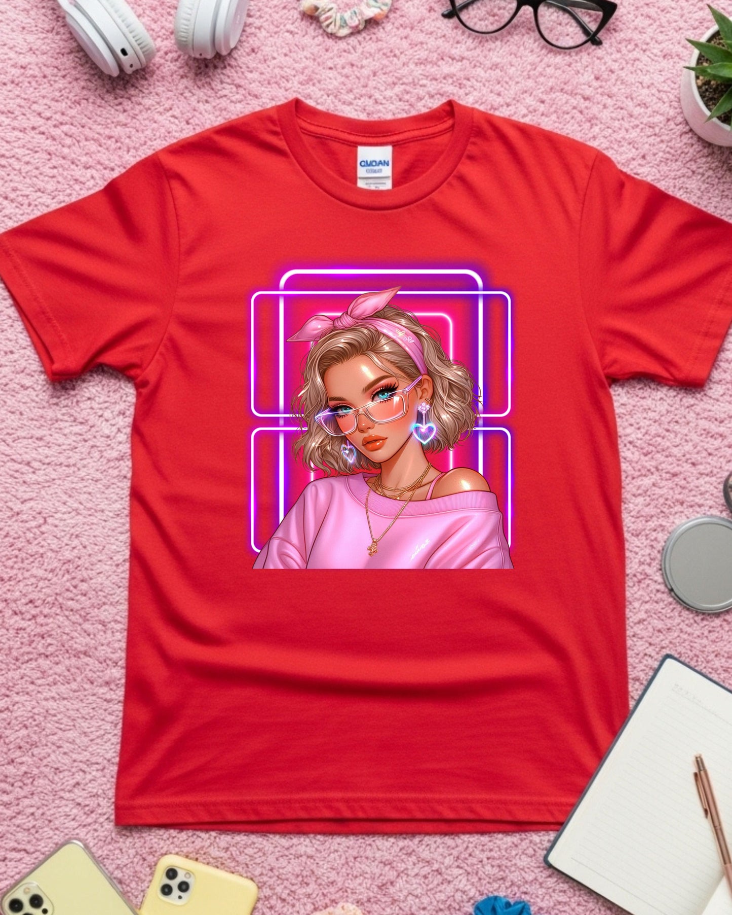 Neon Chic Babe: Soft‑Girl Glow in Pink Retro Aesthetic