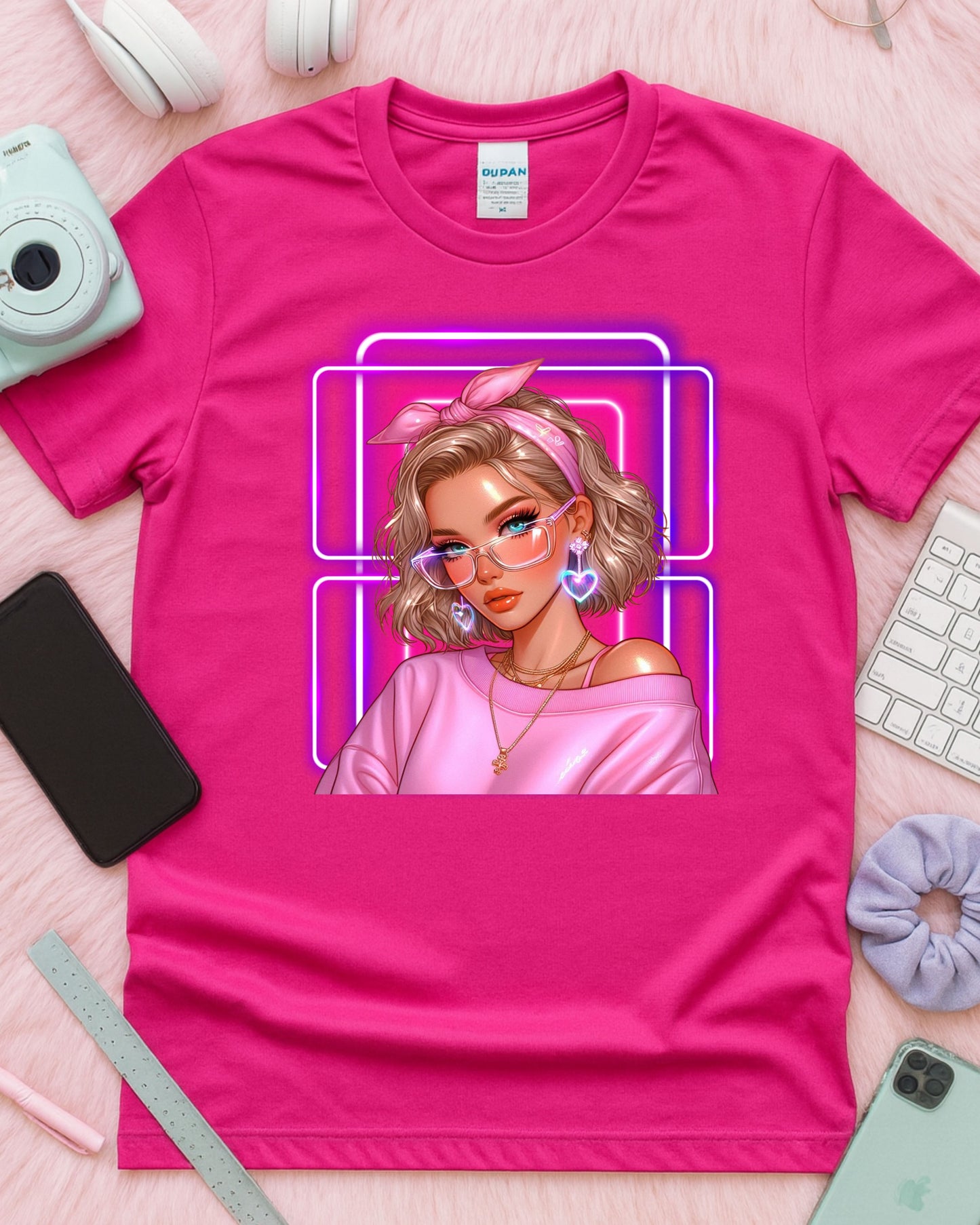 Neon Chic Babe: Soft‑Girl Glow in Pink Retro Aesthetic