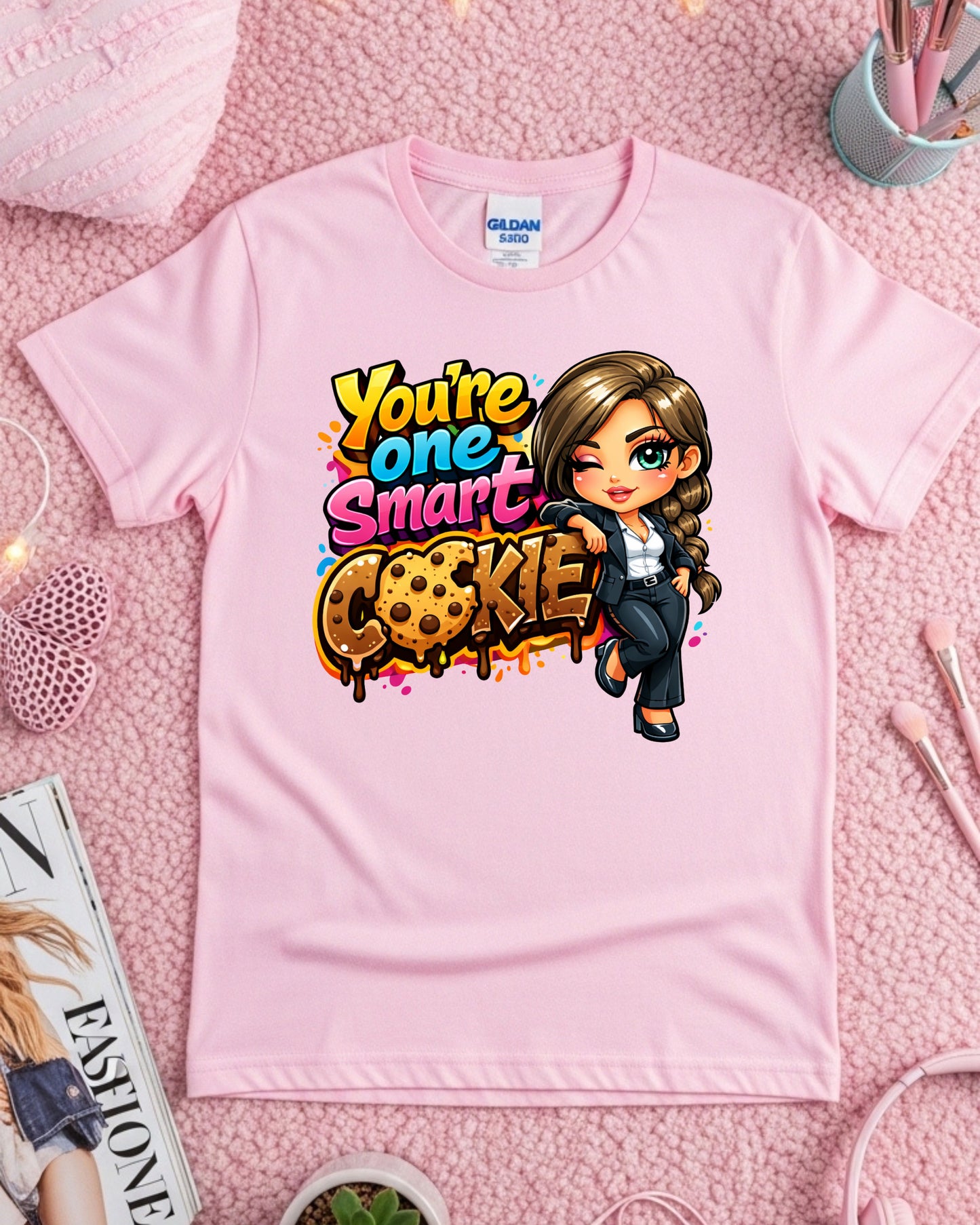 Smart Cookie Shirt Cute Teacher Appreciation Tee Motivational Graphic T‑Shirt Positive Affirmation Top