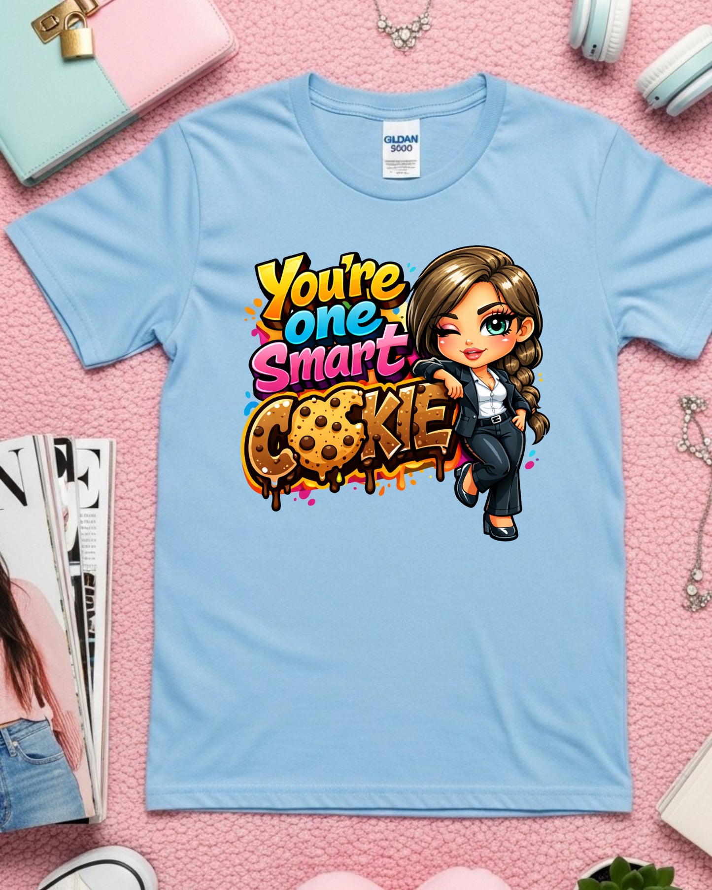 Smart Cookie Shirt Cute Teacher Appreciation Tee Motivational Graphic T‑Shirt Positive Affirmation Top