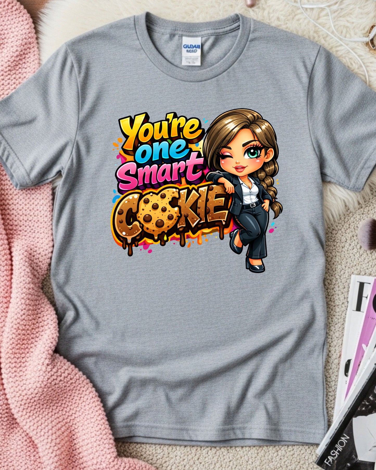 Smart Cookie Shirt Cute Teacher Appreciation Tee Motivational Graphic T‑Shirt Positive Affirmation Top