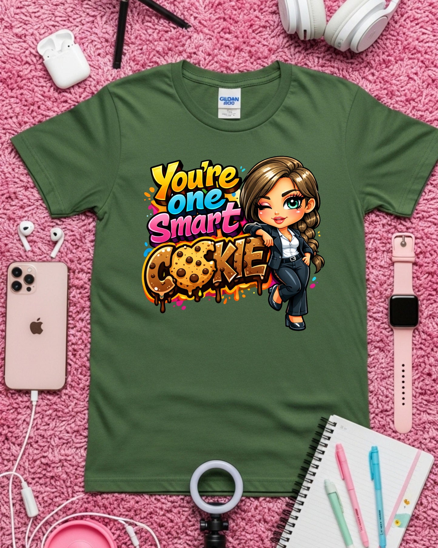 Smart Cookie Shirt Cute Teacher Appreciation Tee Motivational Graphic T‑Shirt Positive Affirmation Top