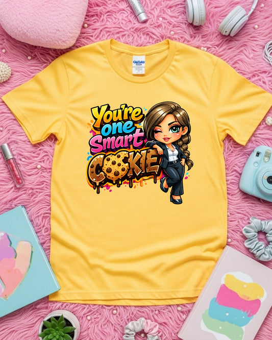 Smart Cookie Shirt Cute Teacher Appreciation Tee Motivational Graphic T‑Shirt Positive Affirmation Top