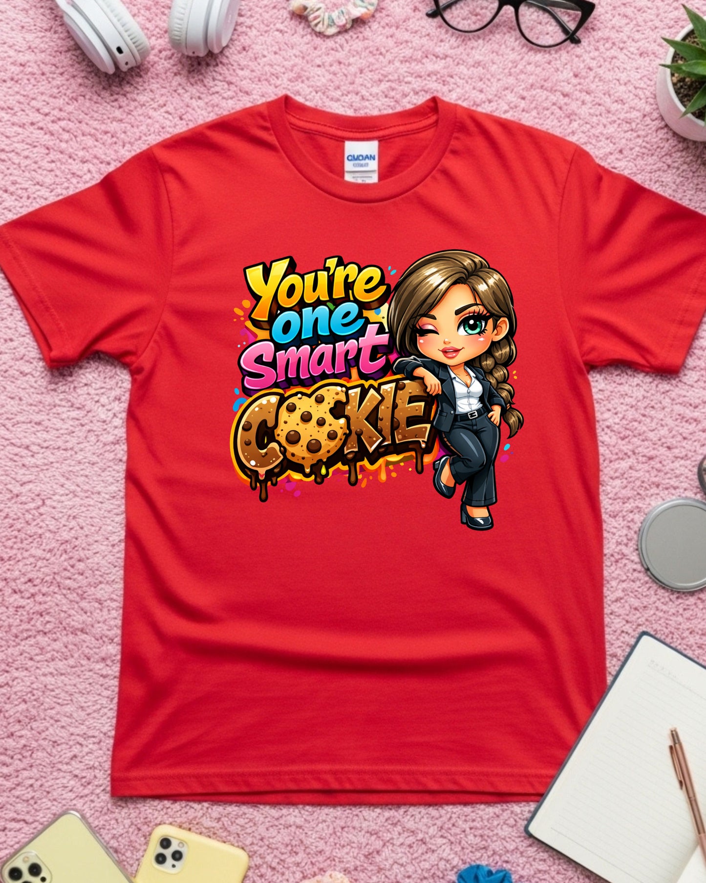 Smart Cookie Shirt Cute Teacher Appreciation Tee Motivational Graphic T‑Shirt Positive Affirmation Top