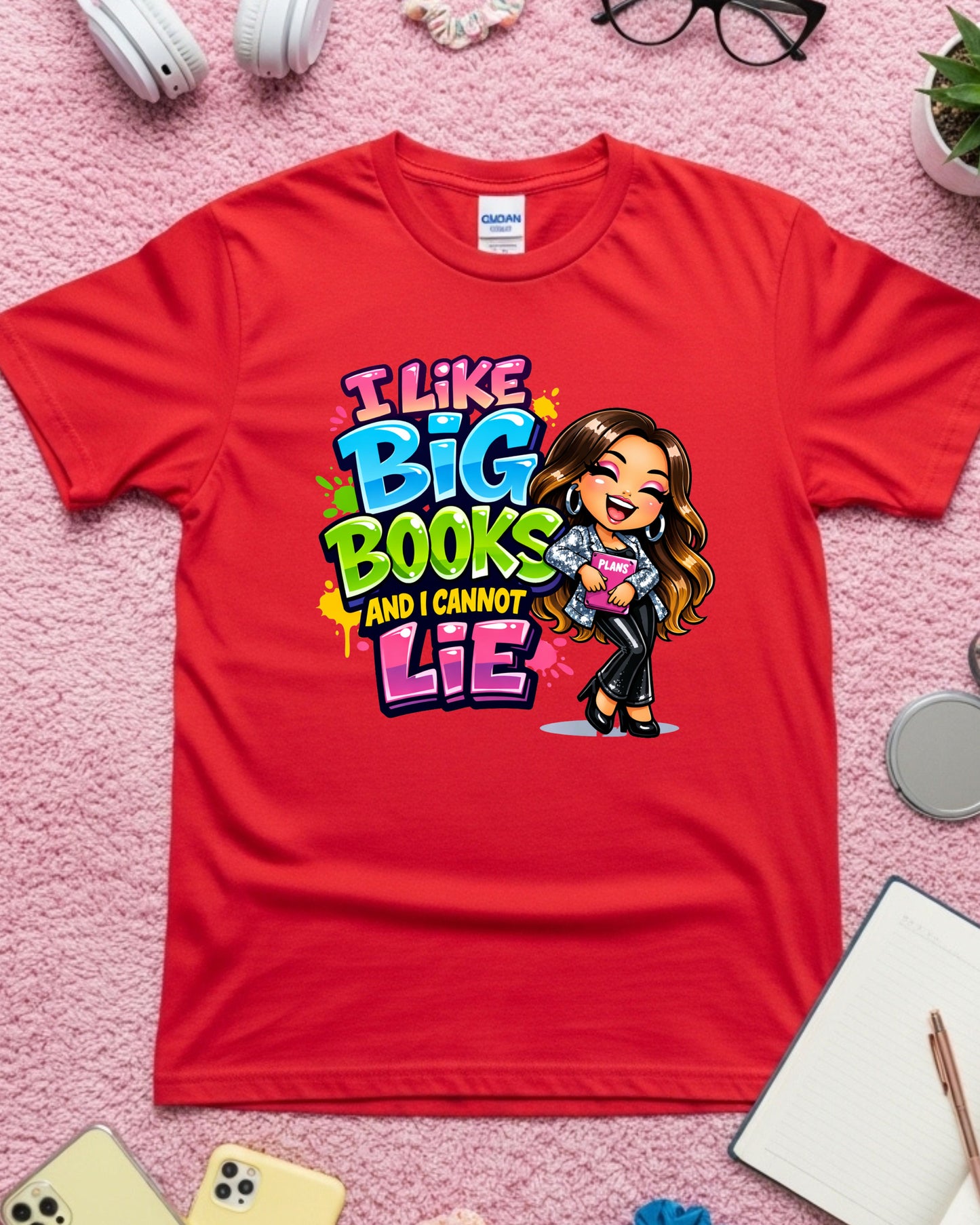 I Like Big Books Shirt Funny Book Lover Tee Cute Reading Graphic T‑Shirt Librarian Gift Bookworm Aesthetic Top