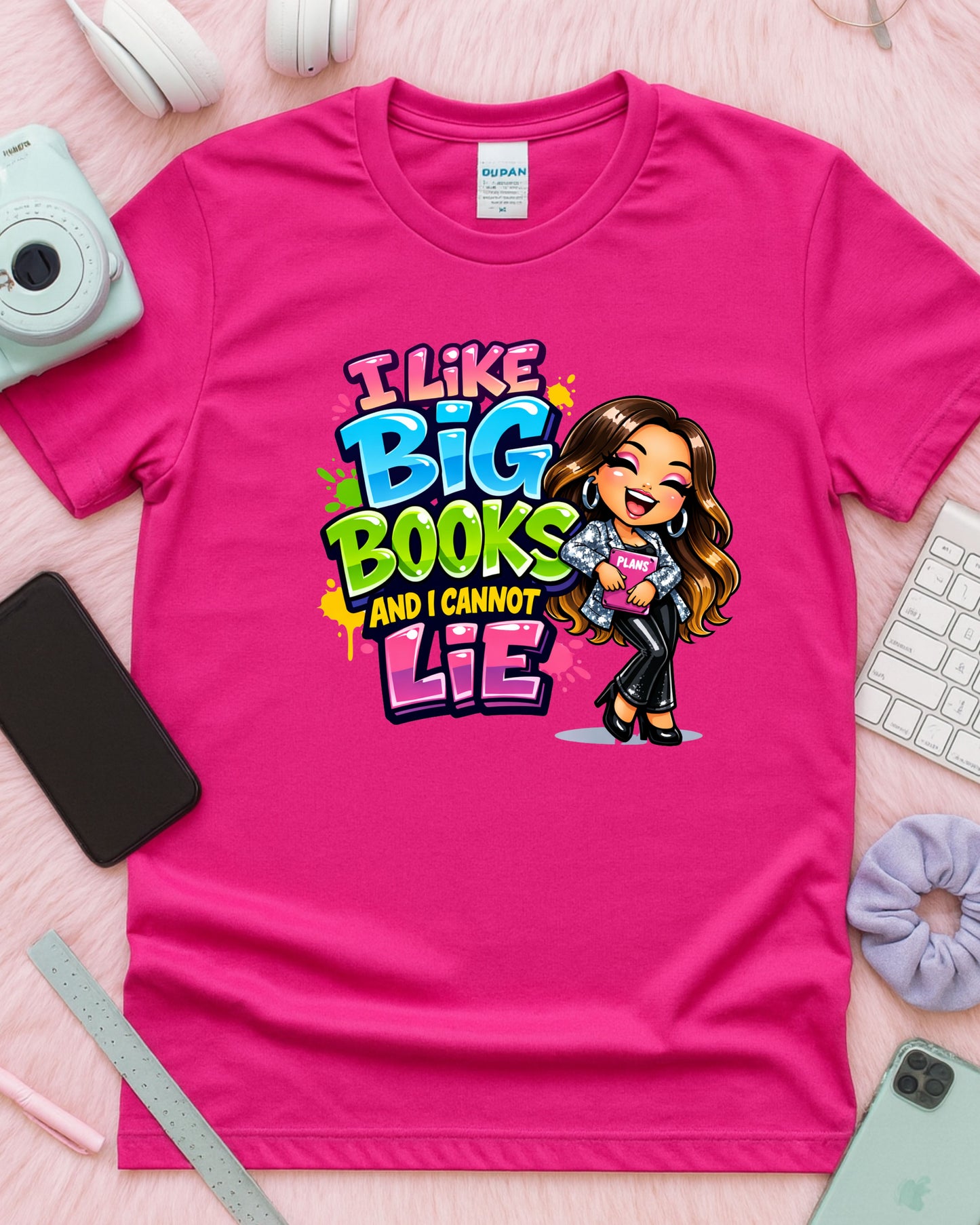 I Like Big Books Shirt Funny Book Lover Tee Cute Reading Graphic T‑Shirt Librarian Gift Bookworm Aesthetic Top
