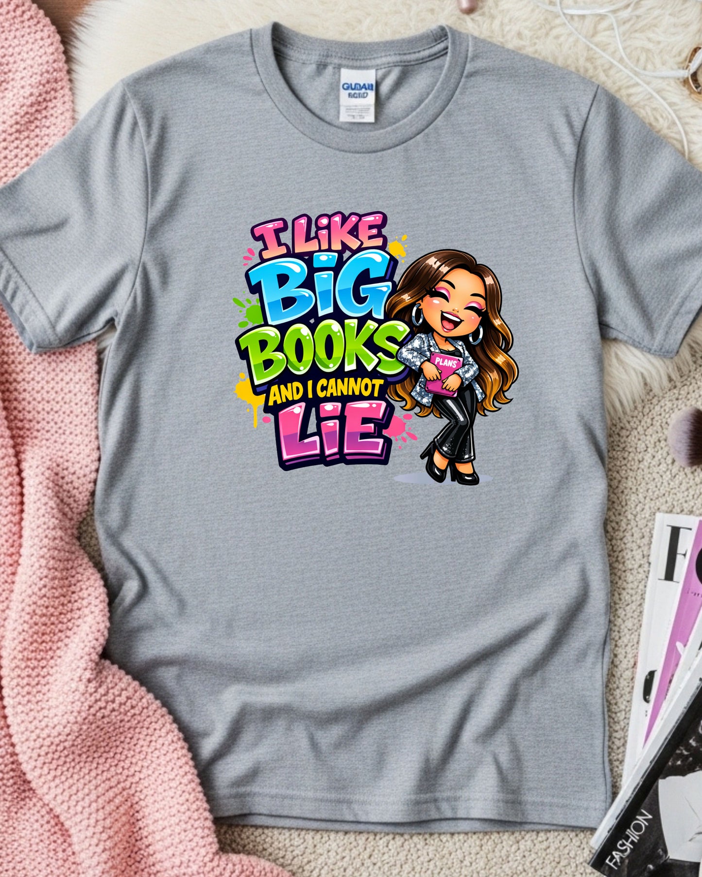 I Like Big Books Shirt Funny Book Lover Tee Cute Reading Graphic T‑Shirt Librarian Gift Bookworm Aesthetic Top