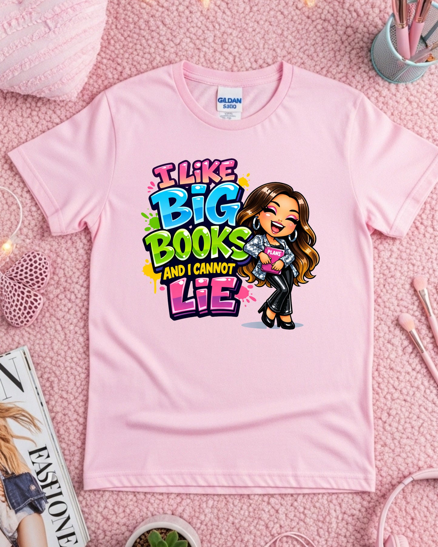 I Like Big Books Shirt Funny Book Lover Tee Cute Reading Graphic T‑Shirt Librarian Gift Bookworm Aesthetic Top