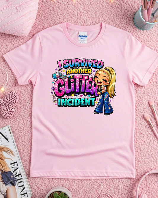 Glitter Incident Shirt Funny Crafting Tee Sparkly Chaos Graphic T‑Shirt Cute Glitter Lover Top