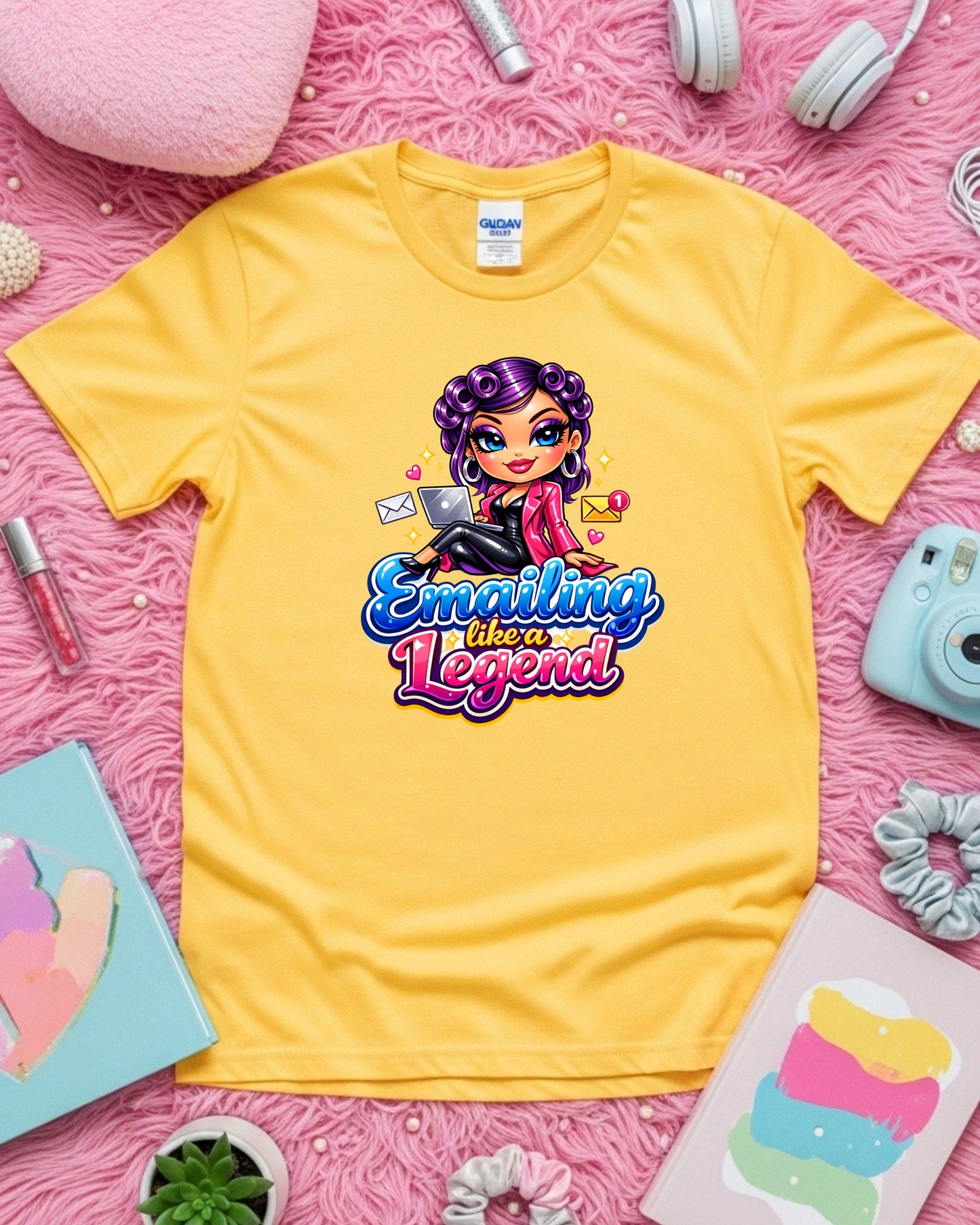 Emailing Like a Legend Shirt • Funny Office Tee • Cute Admin Assistant T‑Shirt • Work From Home Graphic Top
