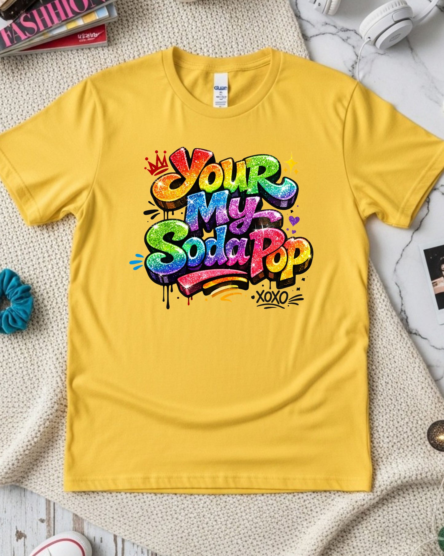 Your My Soda Pop Shirt – Rainbow Glitter Graffiti Cute Aesthetic Tee
