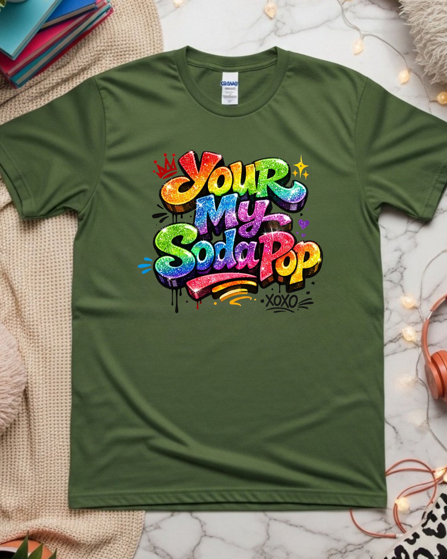 Your My Soda Pop Shirt – Rainbow Glitter Graffiti Cute Aesthetic Tee