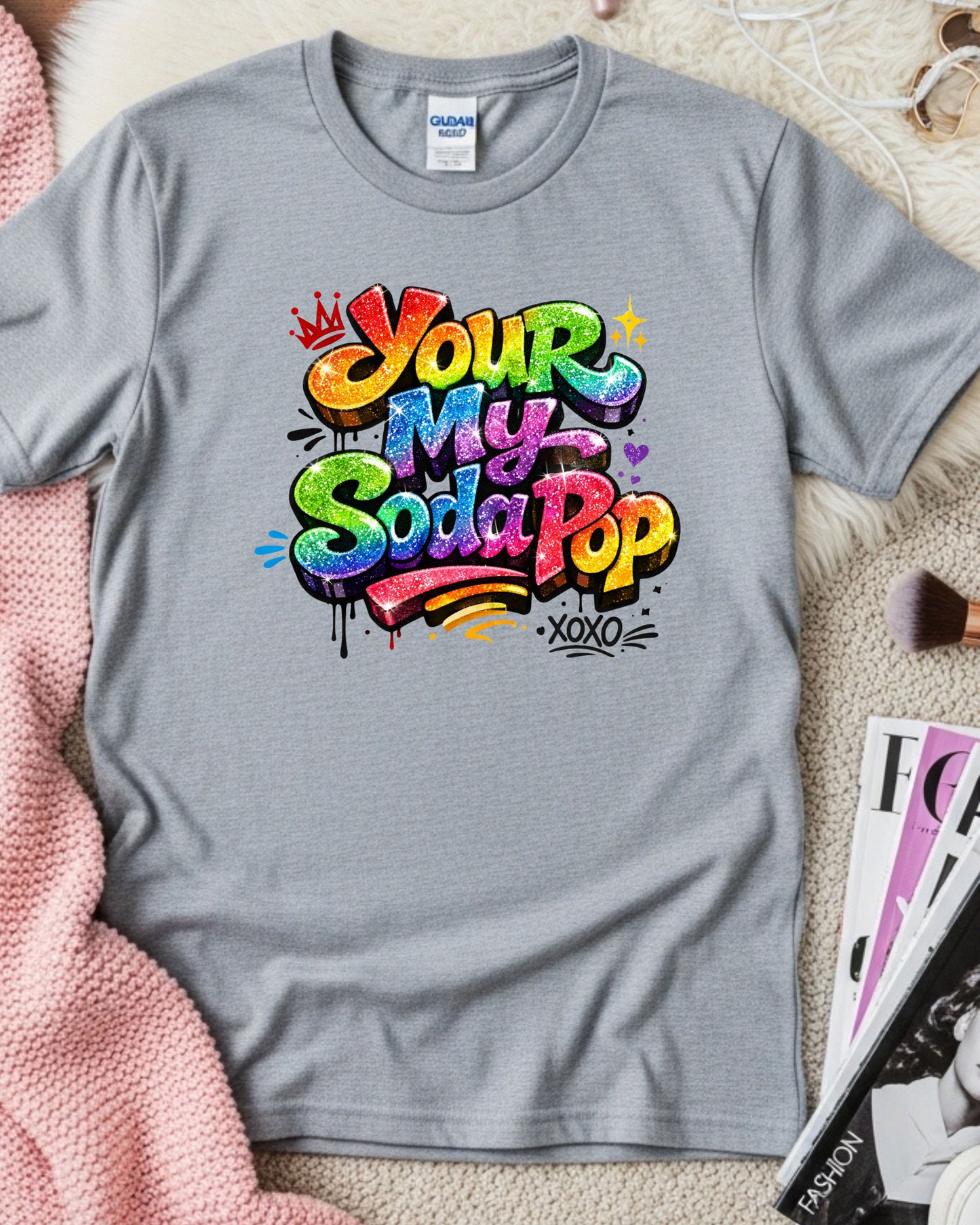 Your My Soda Pop Shirt – Rainbow Glitter Graffiti Cute Aesthetic Tee