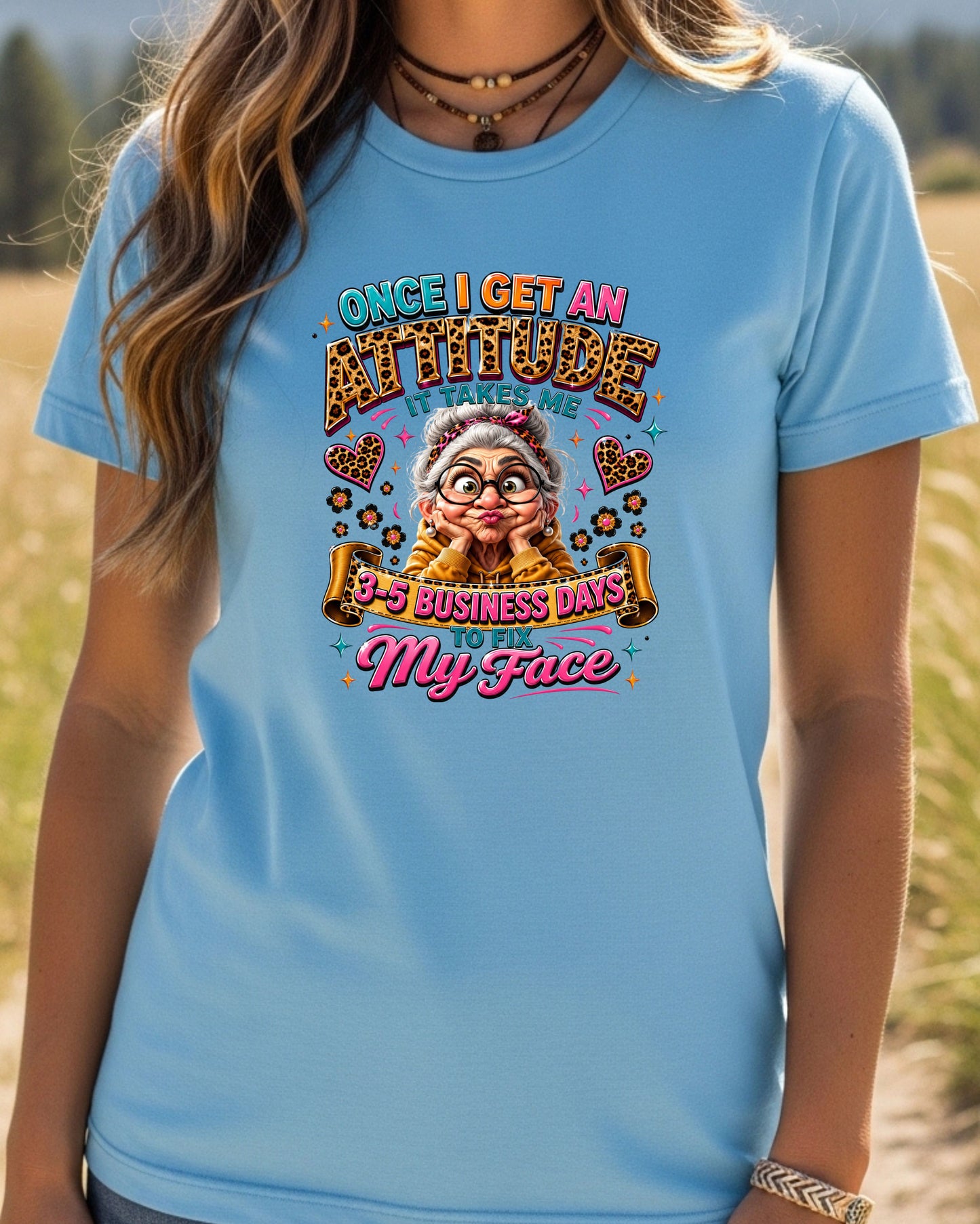 Funny Grandma Attitude Leopard Print Shirt