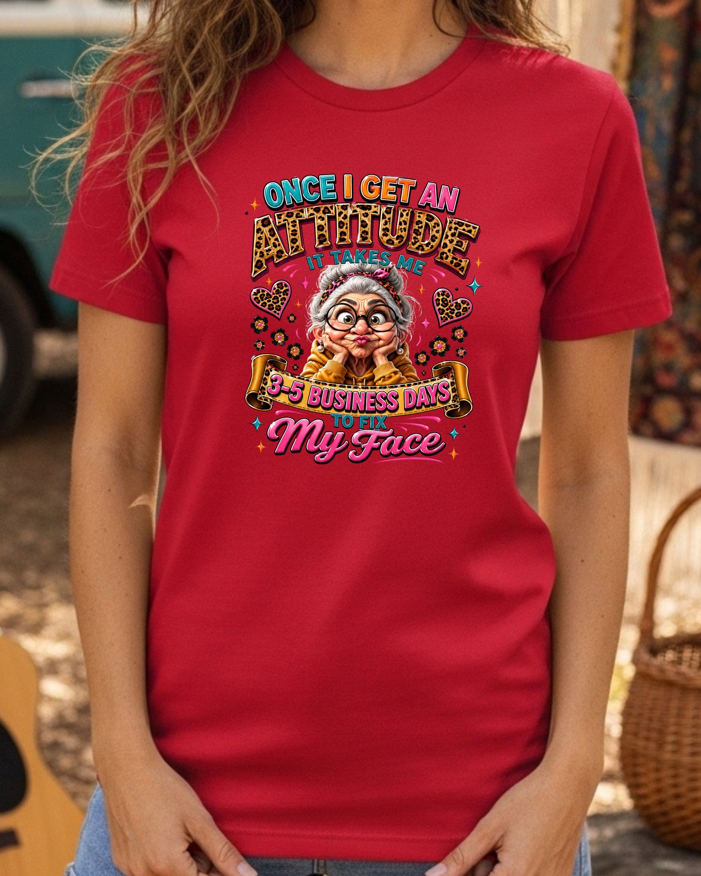 Funny Grandma Attitude Leopard Print Shirt