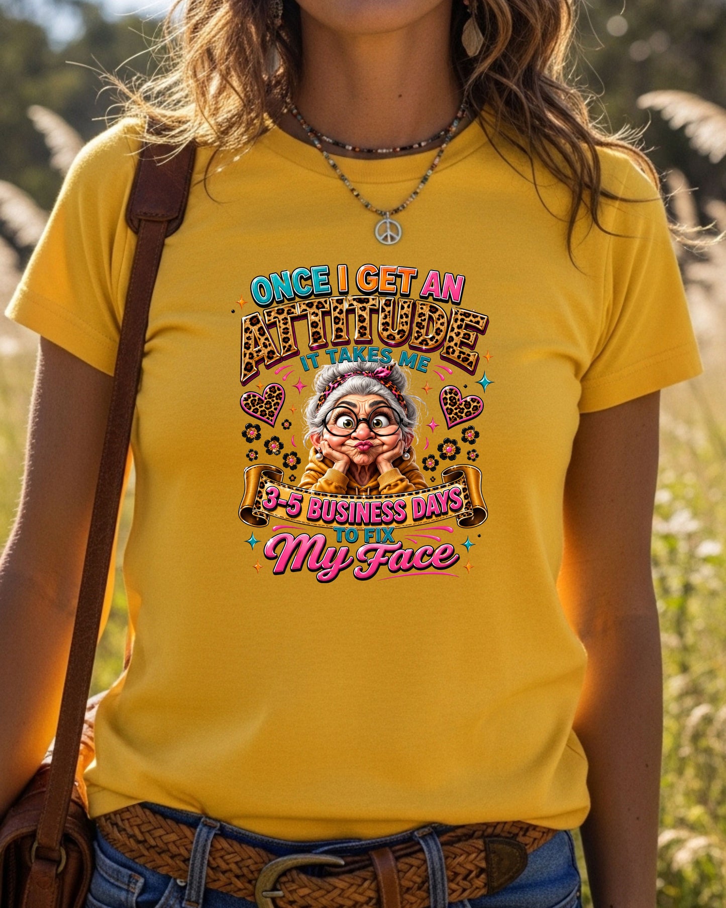 Funny Grandma Attitude Leopard Print Shirt