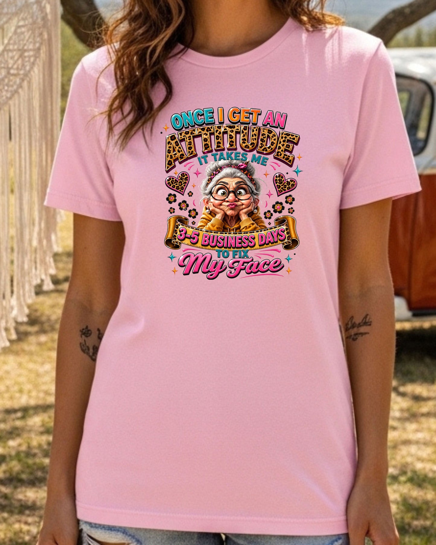 Funny Grandma Attitude Leopard Print Shirt