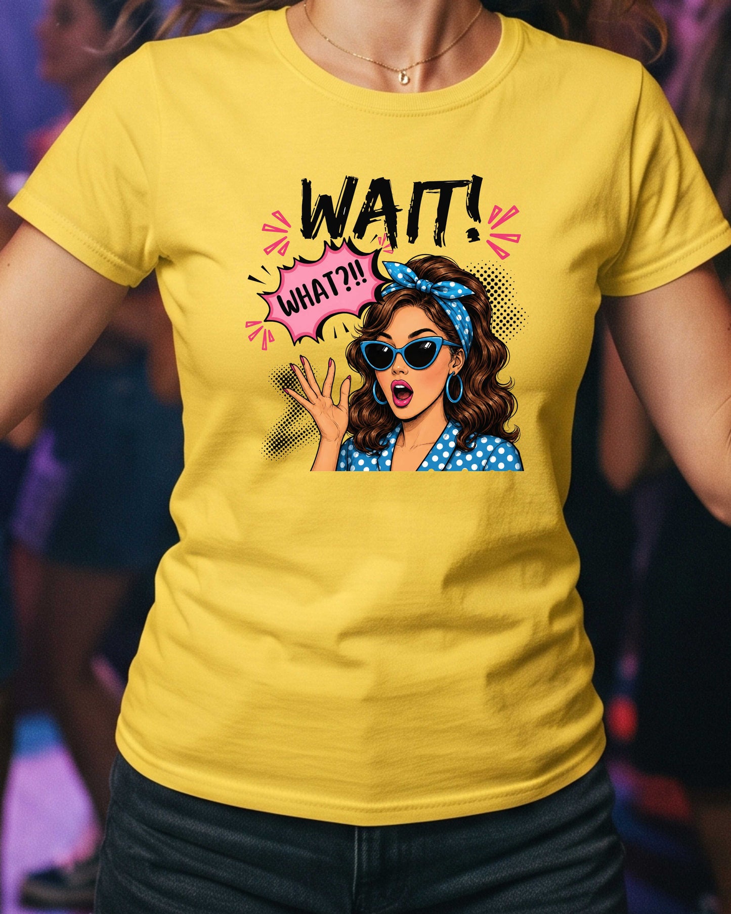 Wait What?! Funny Retro Woman T-Shirt