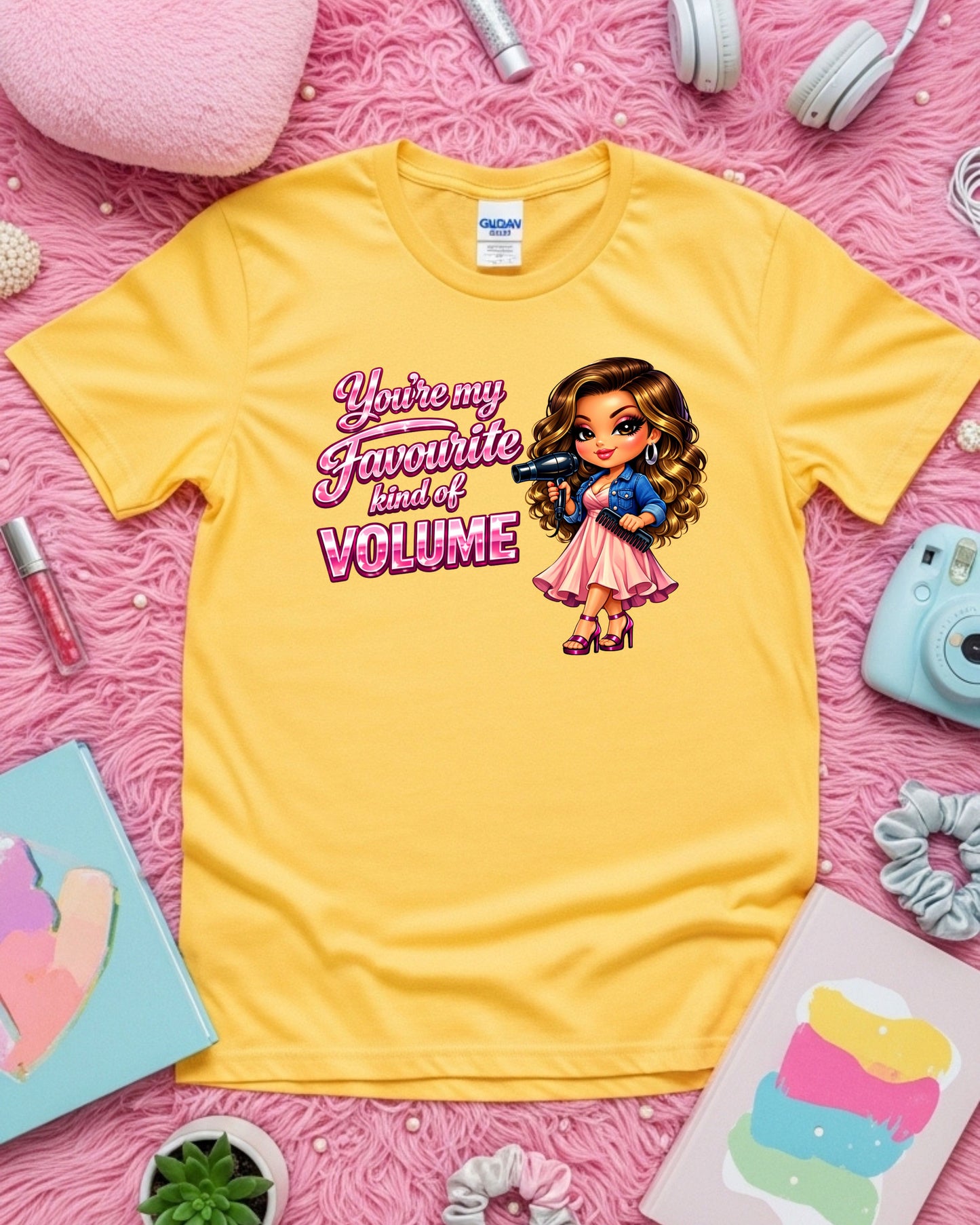 Favourite Kind of Volume Shirt Funny Hairstylist Tee Cute Salon Stylist T‑Shirt Hairdresser Graphic Top Cosmetology Gift