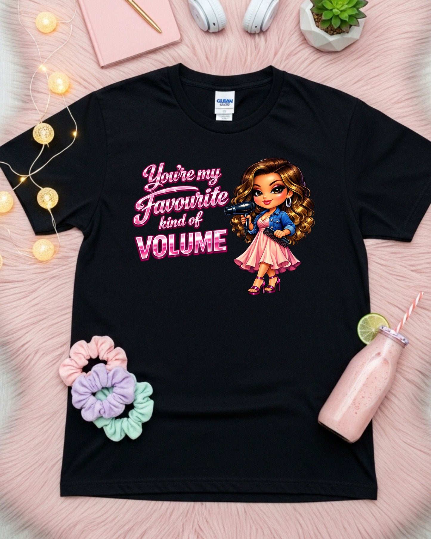Favourite Kind of Volume Shirt Funny Hairstylist Tee Cute Salon Stylist T‑Shirt Hairdresser Graphic Top Cosmetology Gift