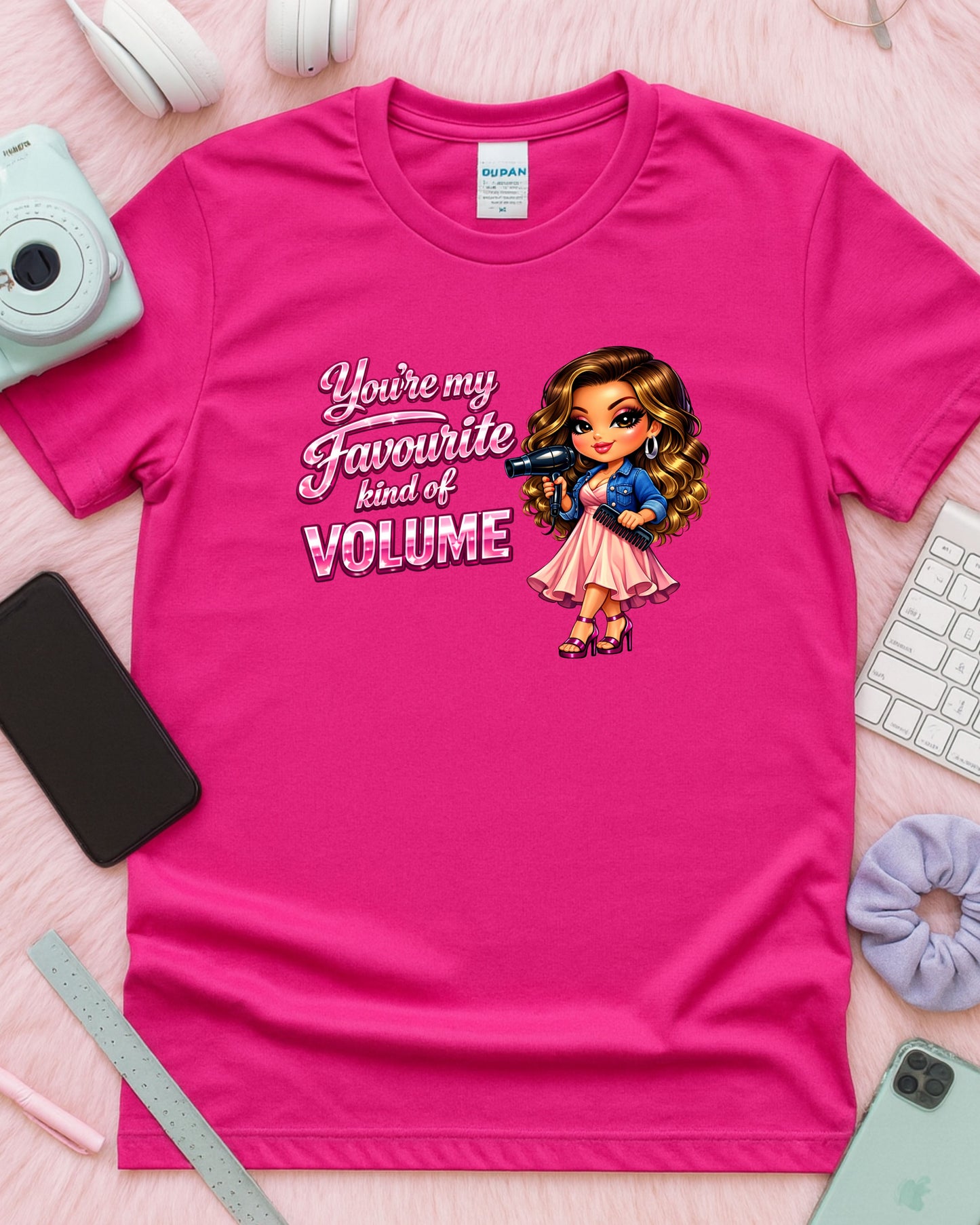 Favourite Kind of Volume Shirt Funny Hairstylist Tee Cute Salon Stylist T‑Shirt Hairdresser Graphic Top Cosmetology Gift