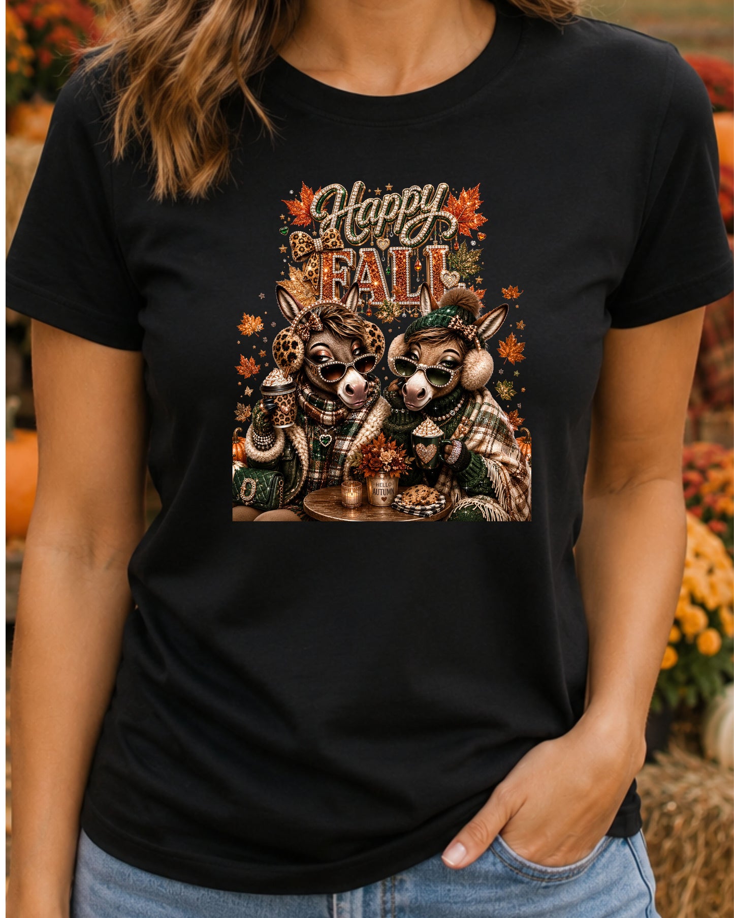 Happy Glam Autumn Fall Highland Cow Shirt