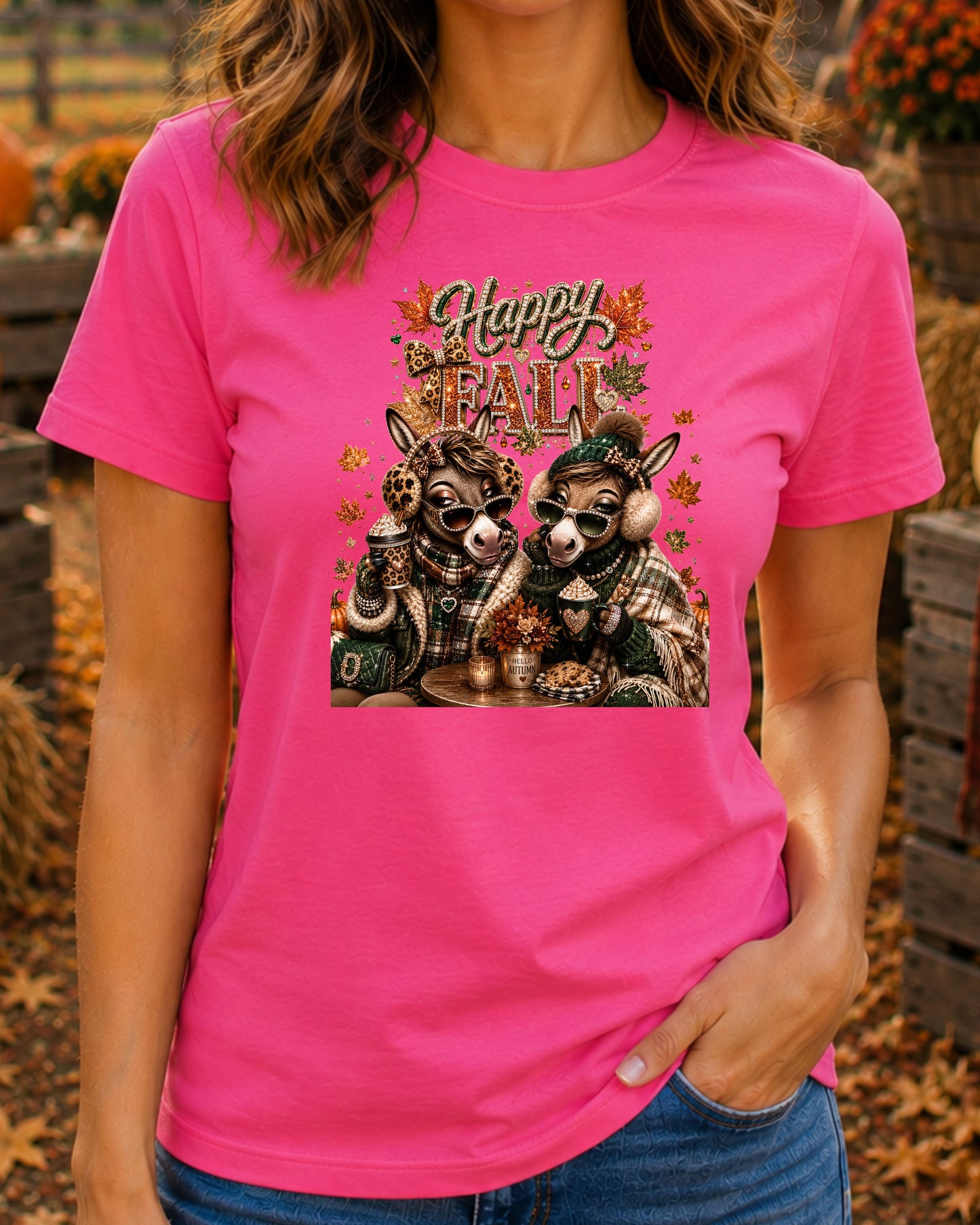 Happy Glam Autumn Fall Highland Cow Shirt