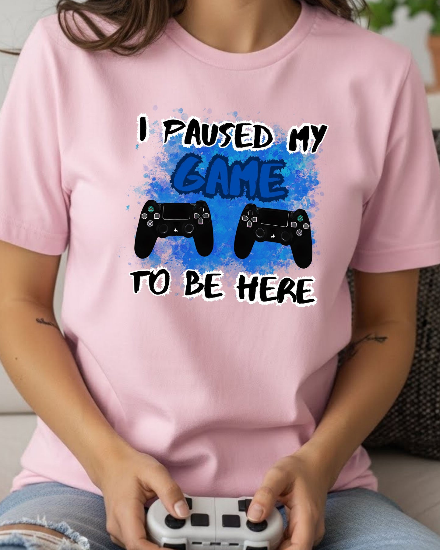 I Paused My Game to Be Here Shirt – Funny Gamer Tee for Men & Teens – Video Game Controller Graphic T‑Shirt, Gaming Humour Gift for Players