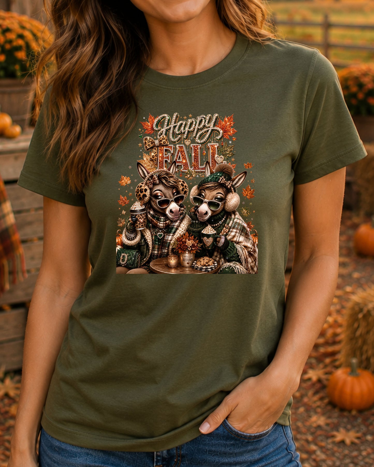 Happy Glam Autumn Fall Highland Cow Shirt