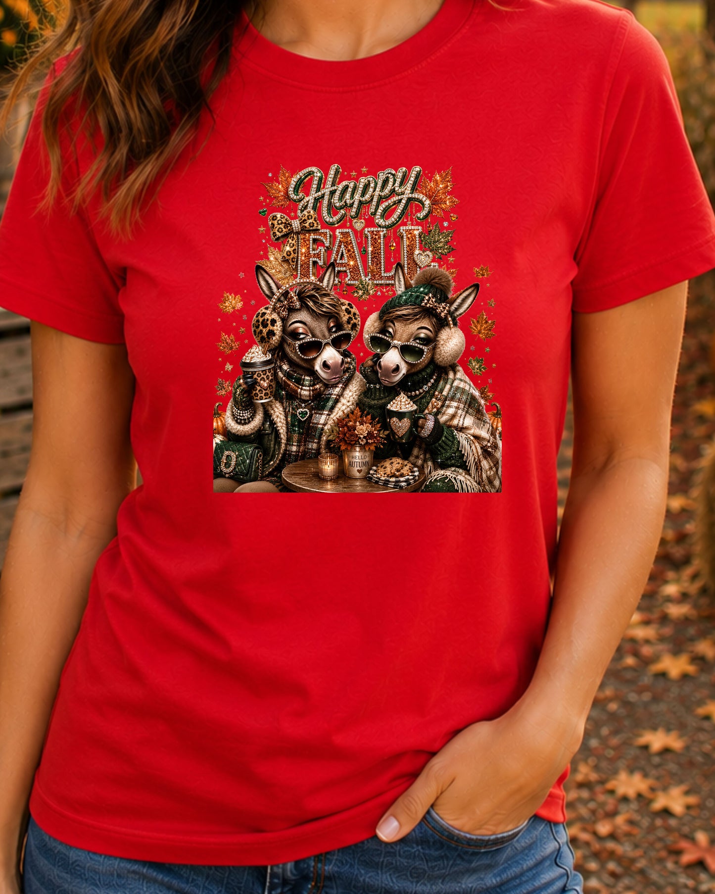 Happy Glam Autumn Fall Highland Cow Shirt