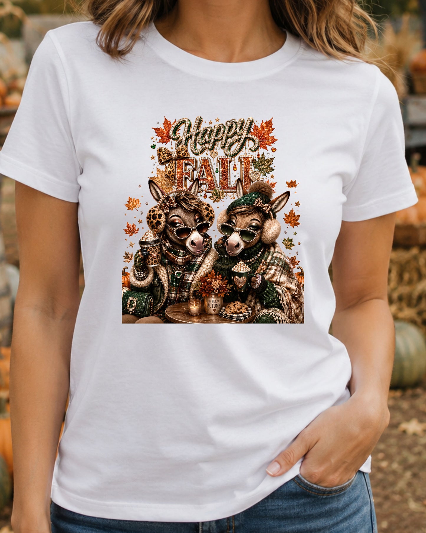 Happy Glam Autumn Fall Highland Cow Shirt
