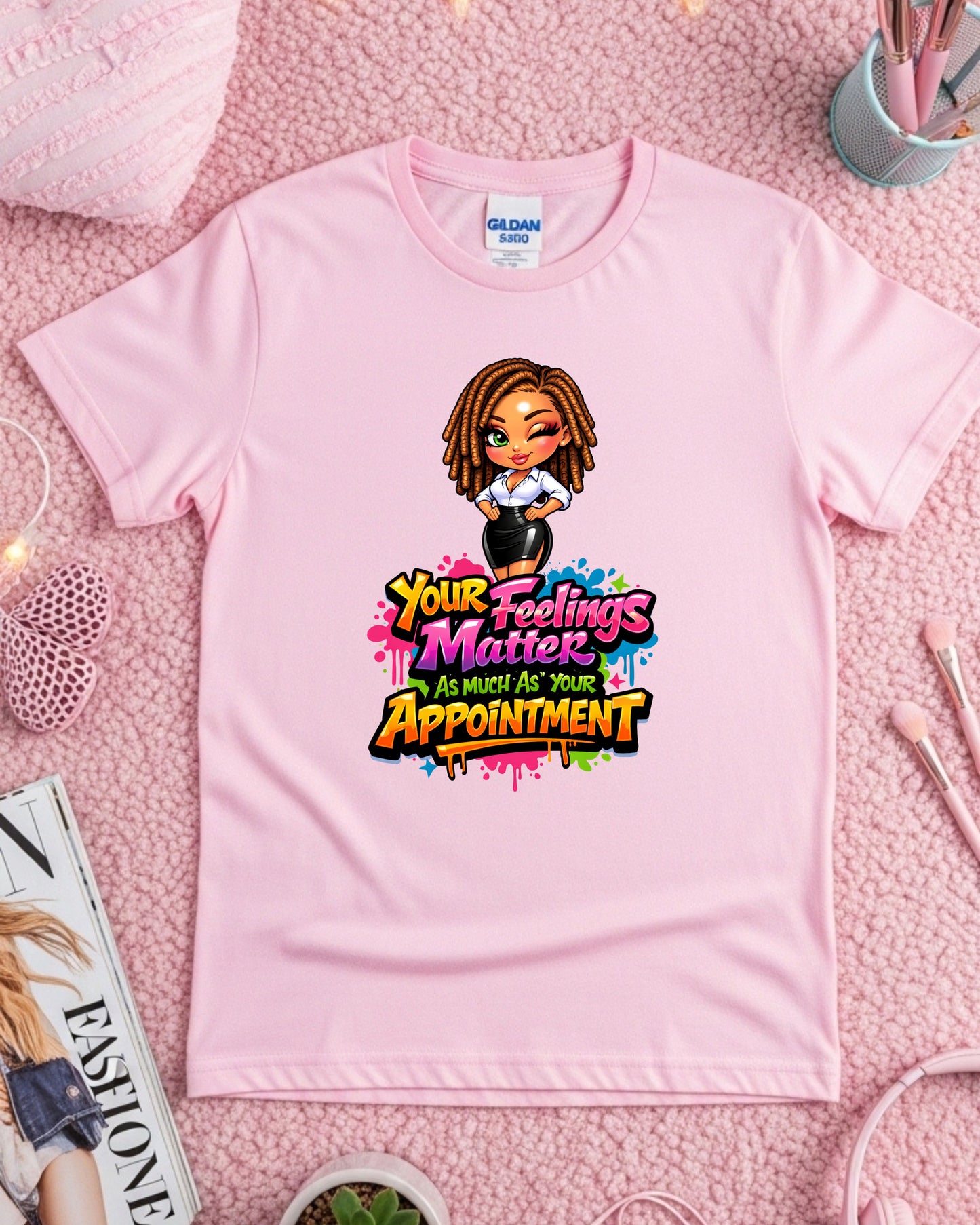 Your Feelings Matter Shirt Positive Stylist Tee Mental Health Salon T‑Shirt Empowering Beauty Pro Top Self‑Care Graphic Gift for Women