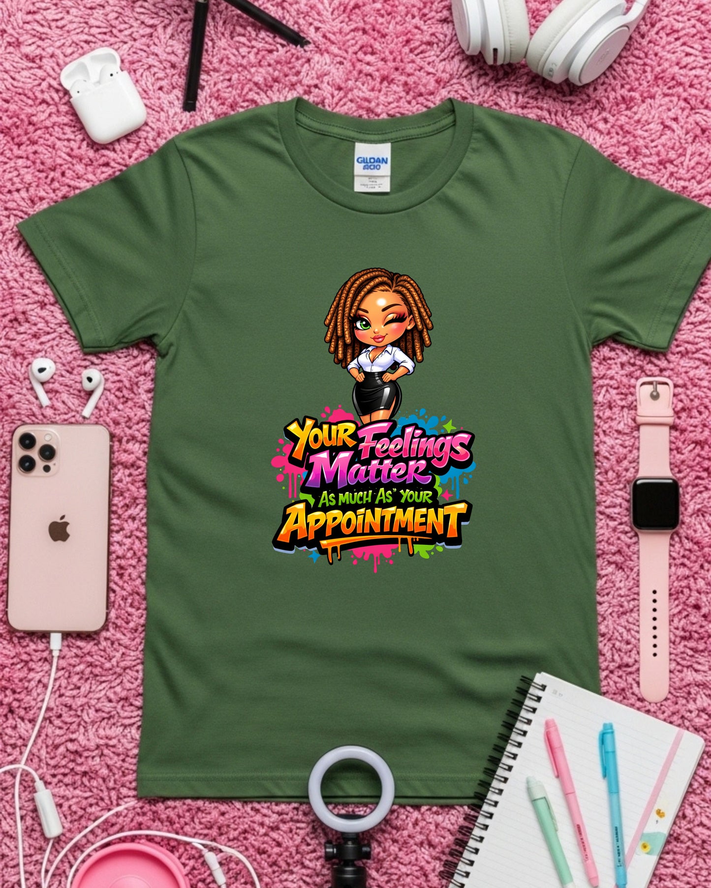Your Feelings Matter Shirt Positive Stylist Tee Mental Health Salon T‑Shirt Empowering Beauty Pro Top Self‑Care Graphic Gift for Women