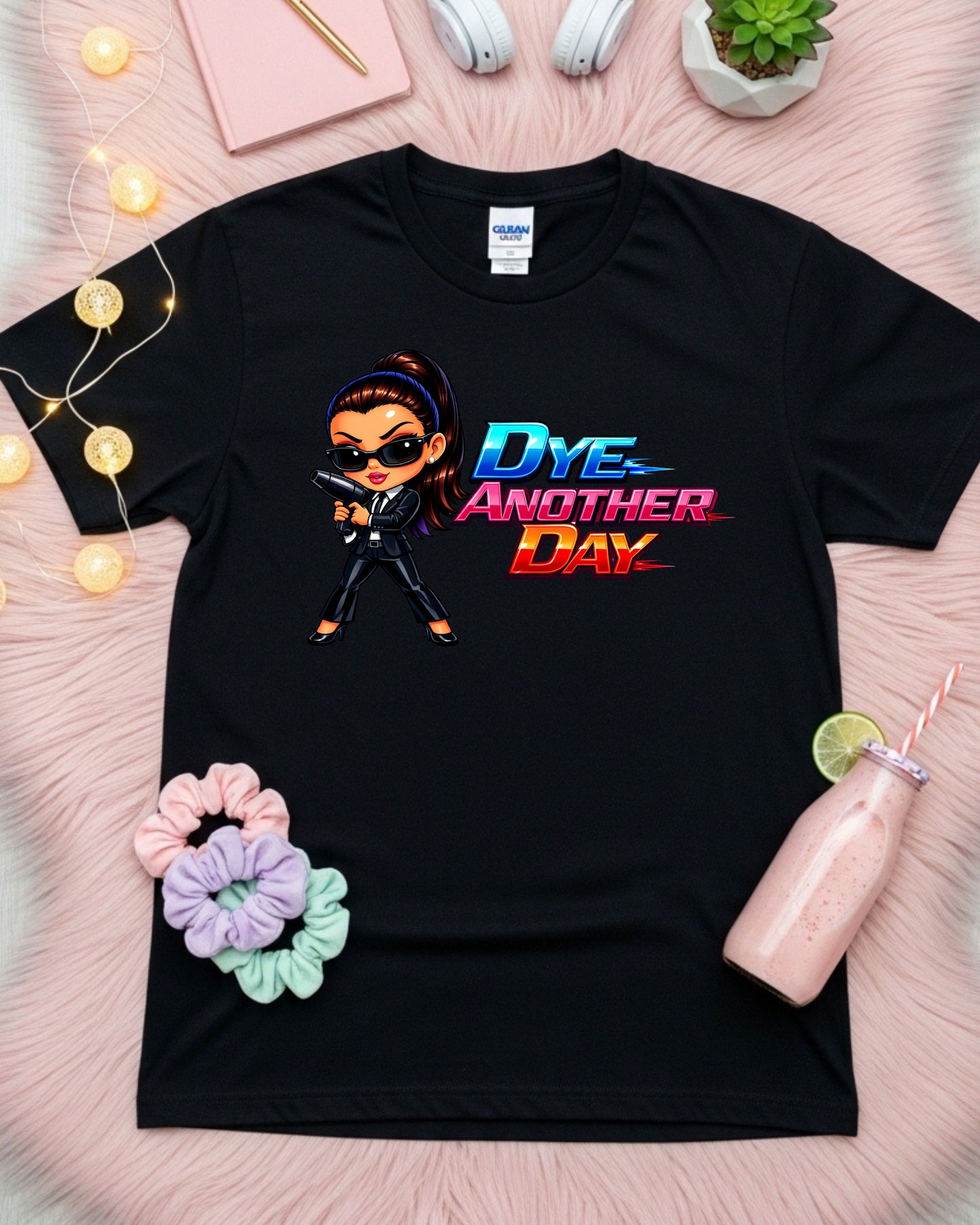 Dye Another Day Shirt Funny Hairstylist Tee Secret Agent Stylist T‑Shirt Colourful Salon Graphic Top Cosmetology Gift