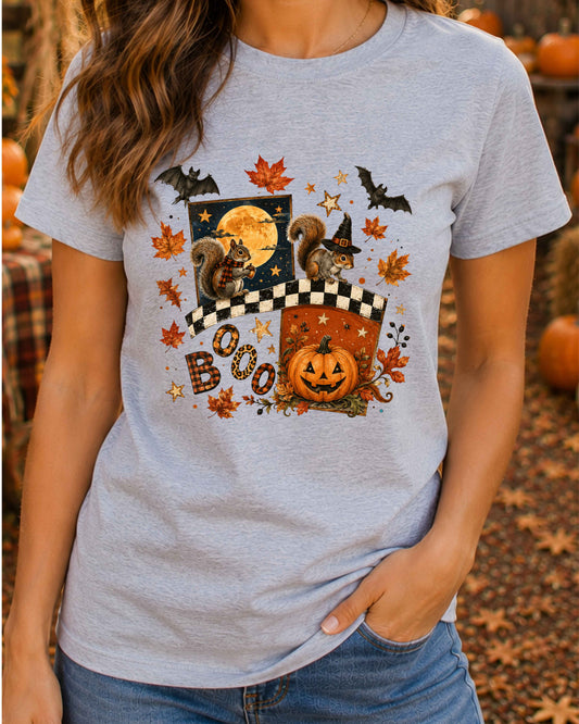 Retro Halloween Autumn Squirrel T-Shirt