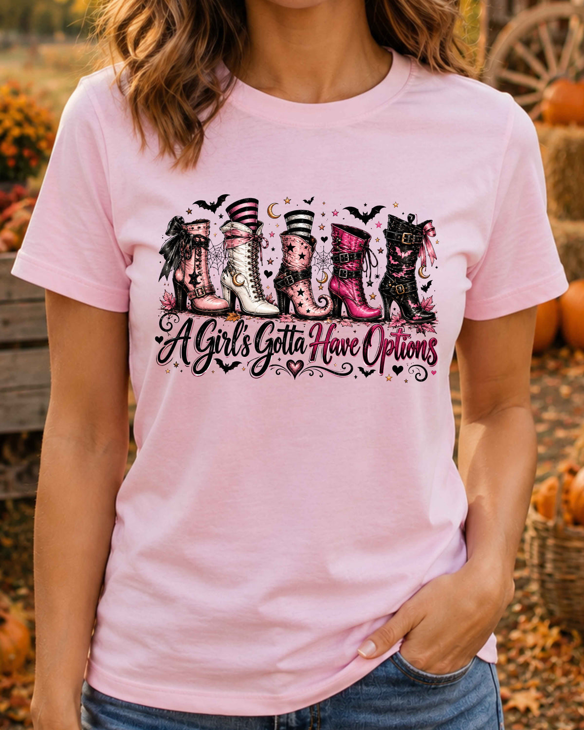 Witch Boots A Girl’s Gotta Have Options, Halloween T-Shirt