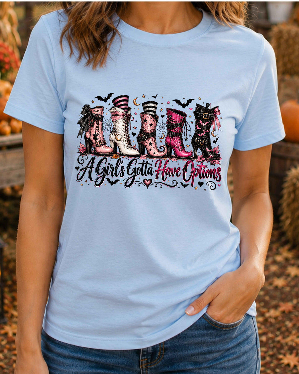 Witch Boots A Girl’s Gotta Have Options, Halloween T-Shirt