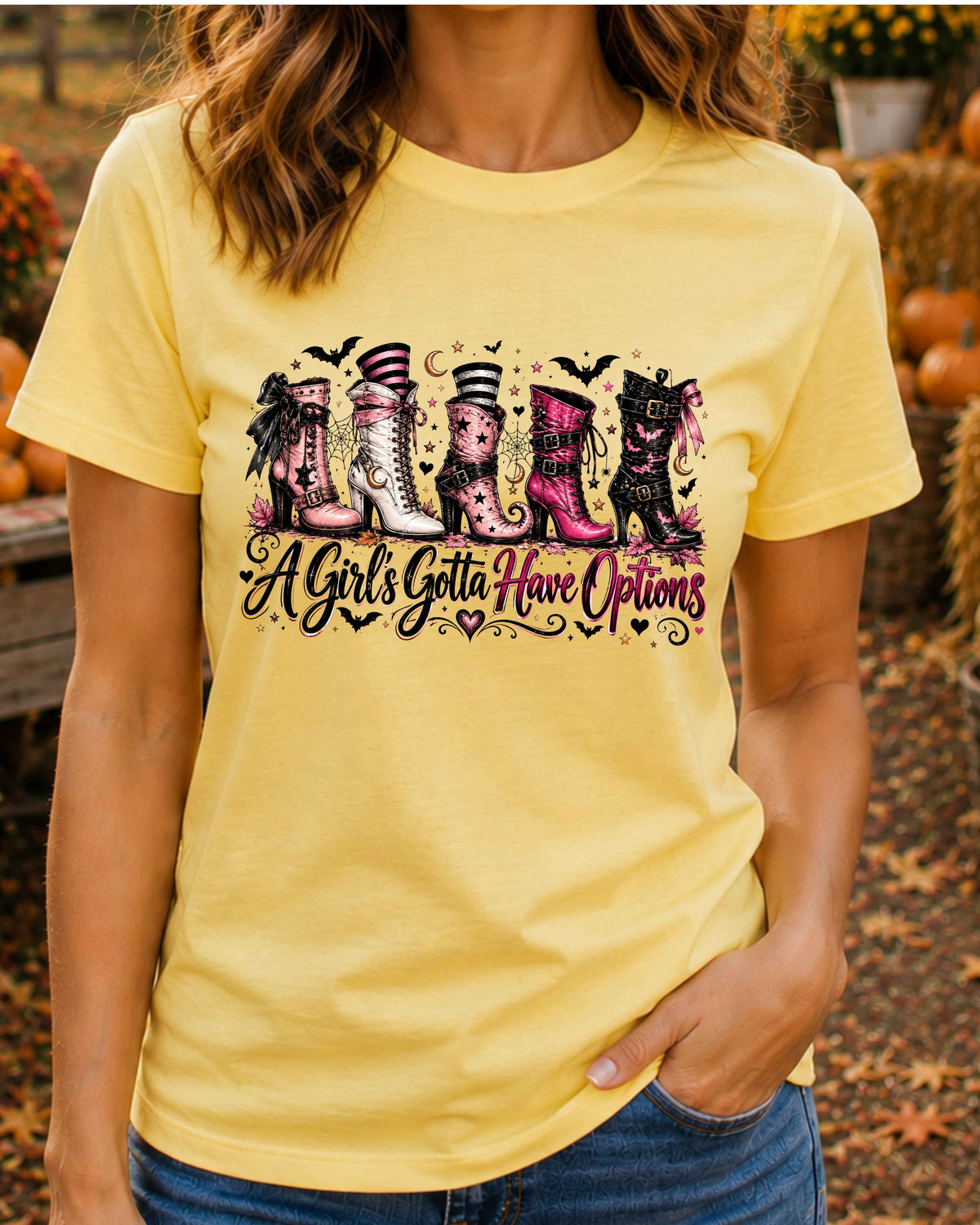 Witch Boots A Girl’s Gotta Have Options, Halloween T-Shirt