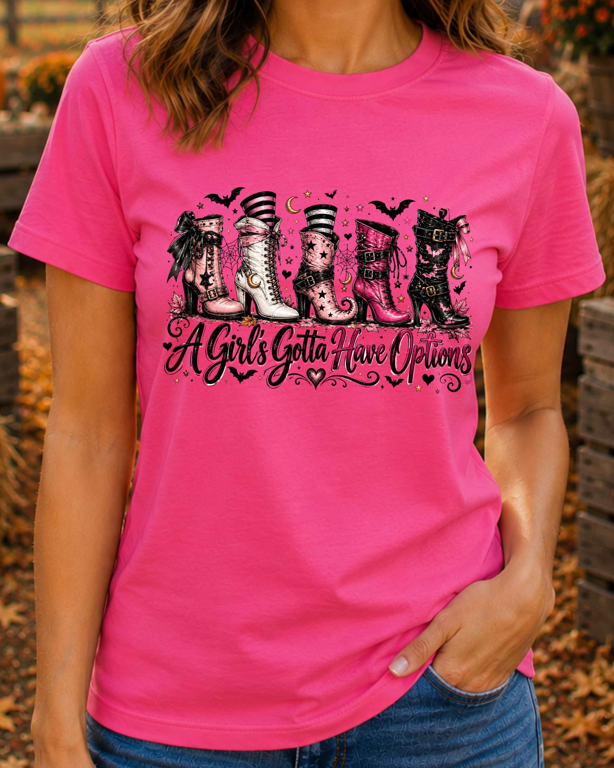 Witch Boots A Girl’s Gotta Have Options, Halloween T-Shirt